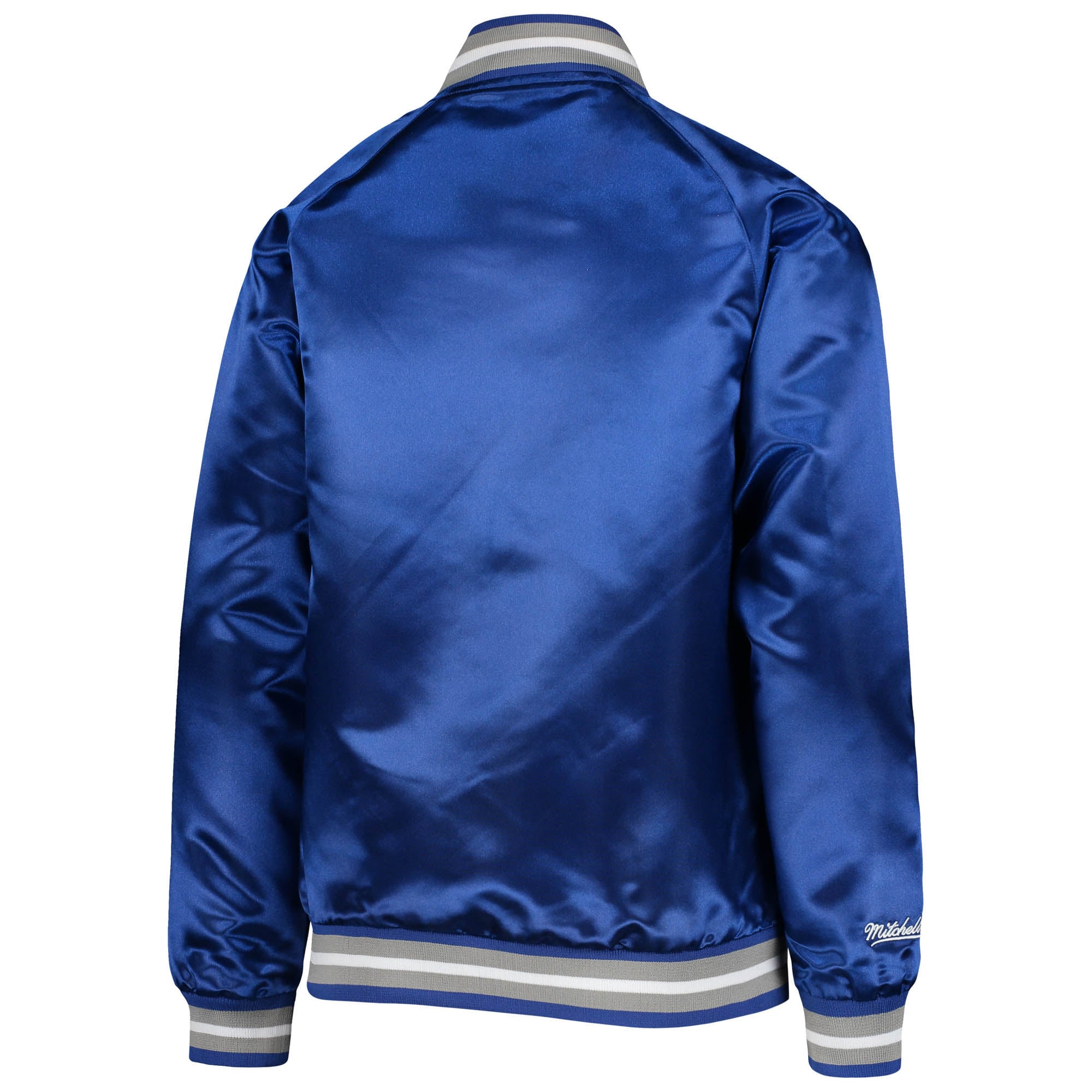 Youth Mitchell & Ness Royal Los Angeles Dodgers Cooperstown Collection Raglan Satin Full-Snap Jacket