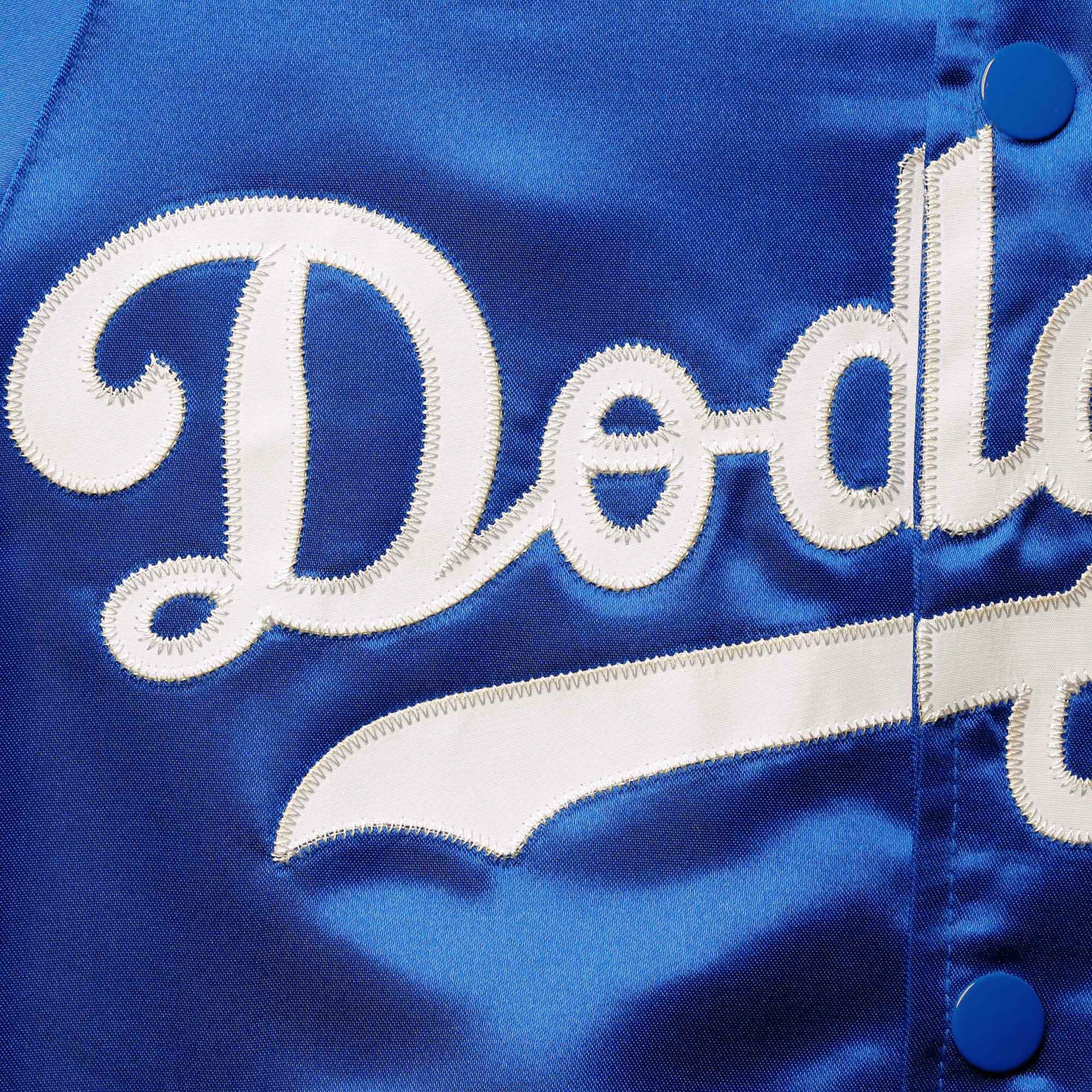 Youth Mitchell & Ness Royal Los Angeles Dodgers Cooperstown Collection Raglan Satin Full-Snap Jacket