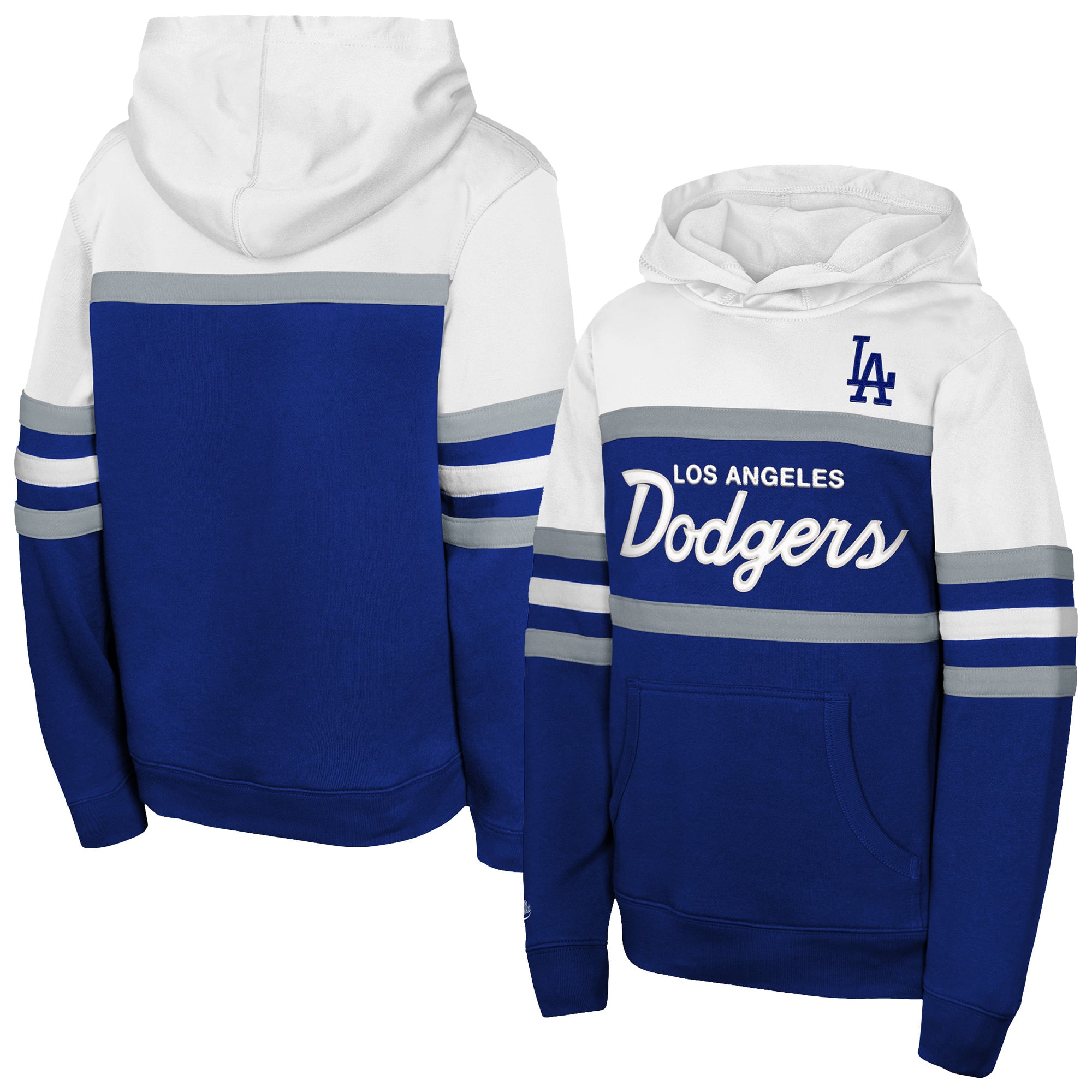 Youth Mitchell & Ness Royal Los Angeles Dodgers Head Coach Hoodie