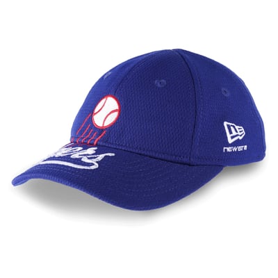 Los Angeles Dodgers New Era Youth Oversized Logo Flex 39THIRTY Hat - Dark Blue