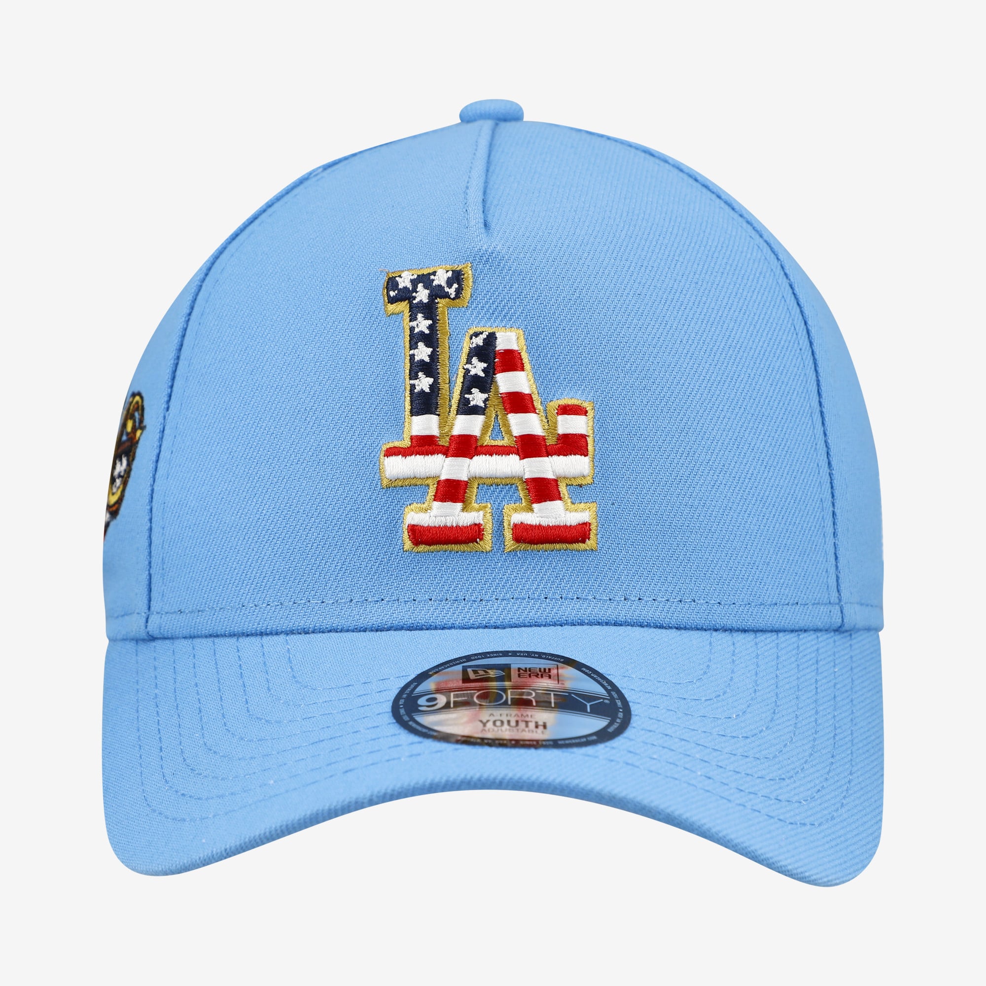 Youth New Era Light Blue Los Angeles Dodgers Celebrate America's 250th 9FORTY A-Frame Adjustable Hat