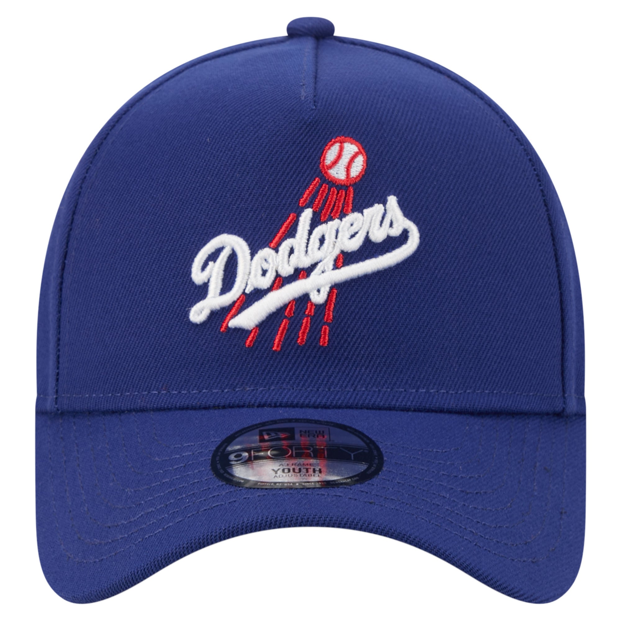 Casquette ajustable New Era Royal Los Angeles Dodgers Cooperstown Logo 9FORTY pour jeunes