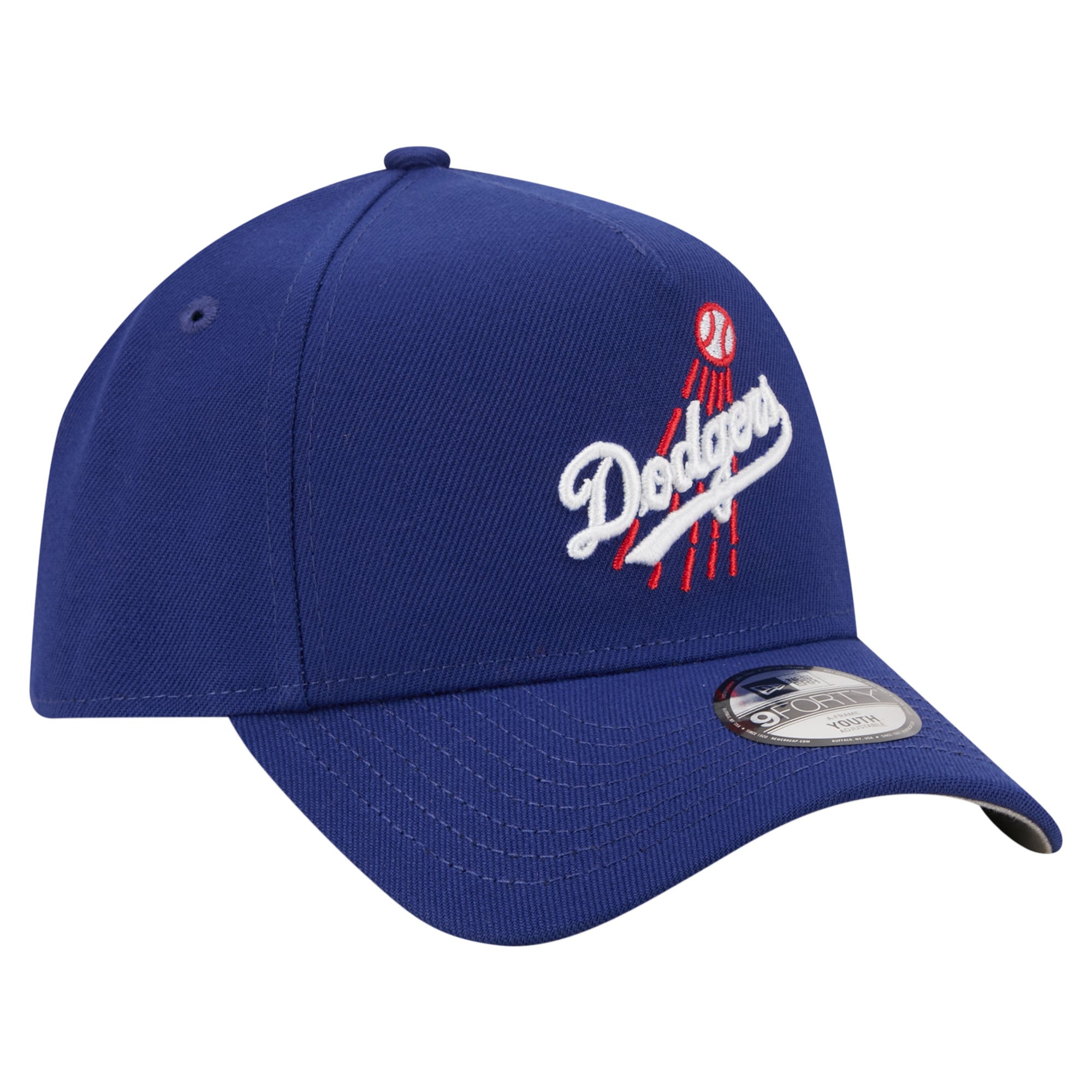 Casquette ajustable New Era Royal Los Angeles Dodgers Cooperstown Logo 9FORTY pour jeunes
