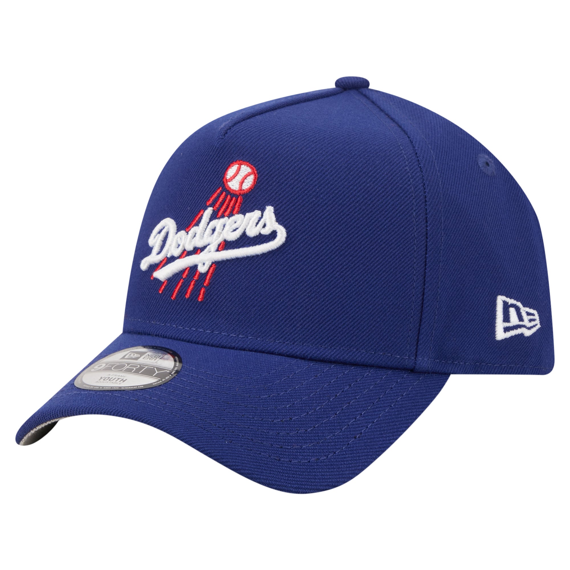 Casquette ajustable New Era Royal Los Angeles Dodgers Cooperstown Logo 9FORTY pour jeunes