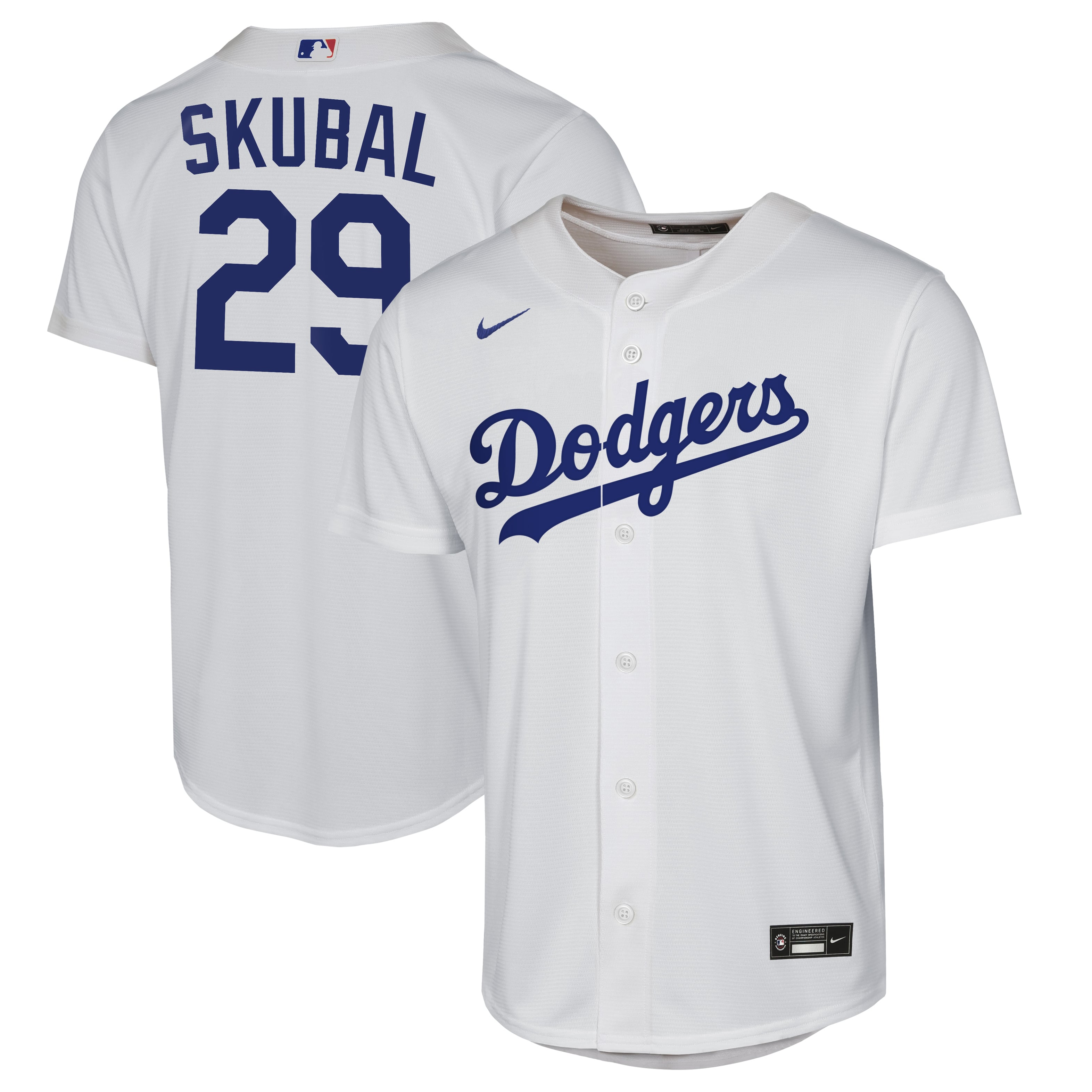 Youth Nike Tarik Skubal White Los Angeles Dodgers Home Replica Jersey