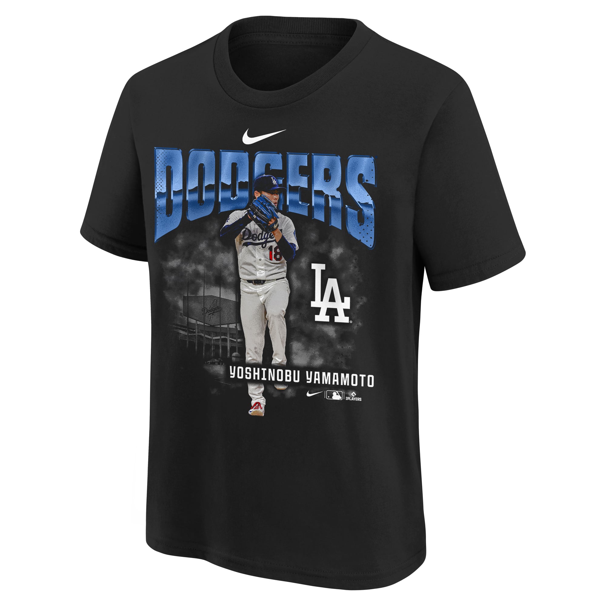 Youth Nike Yoshinobu Yamamoto Black Los Angeles Dodgers Oversized Player T-Shirt