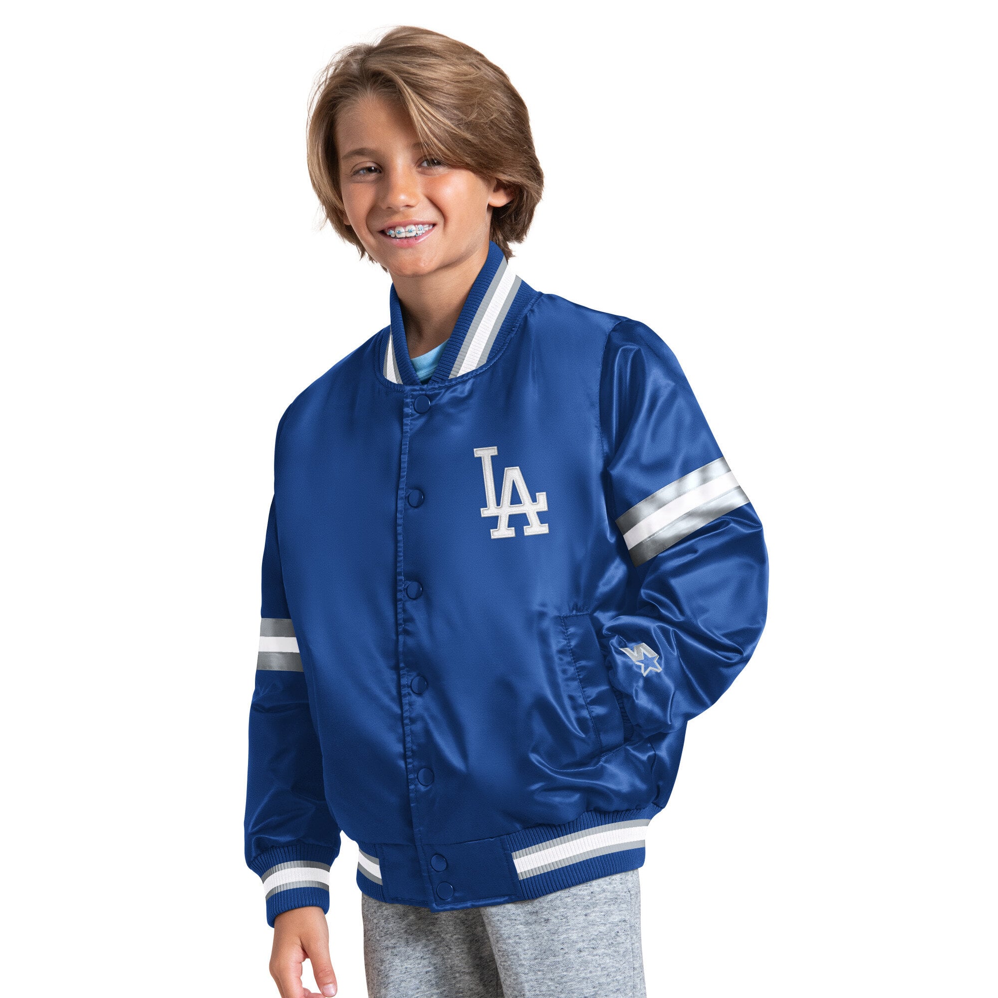 Veste Youth Starter Royal Los Angeles Dodgers Courtside Jr. Varsity à boutons-pression