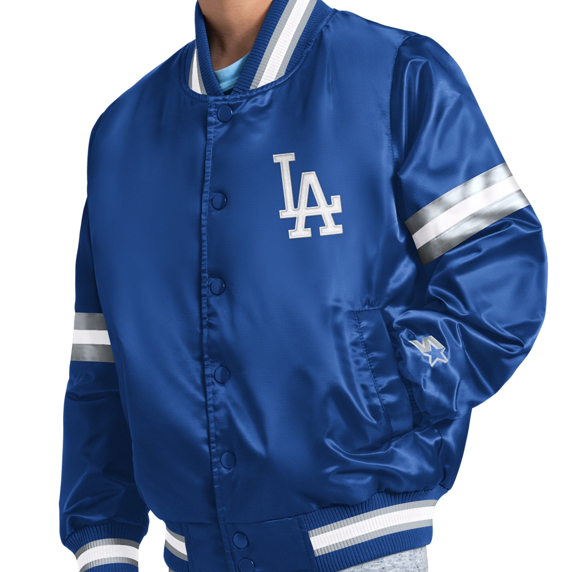Veste Youth Starter Royal Los Angeles Dodgers Courtside Jr. Varsity à boutons-pression