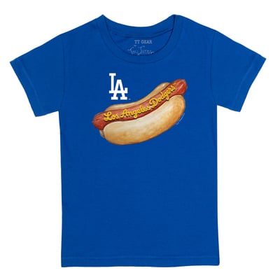 Los Angeles Dodgers Tiny Turnip Youth Hot Dog T-Shirt - Royal