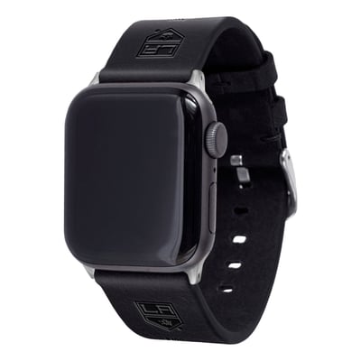 Los Angeles Kings Leather Apple Watch Band - Black