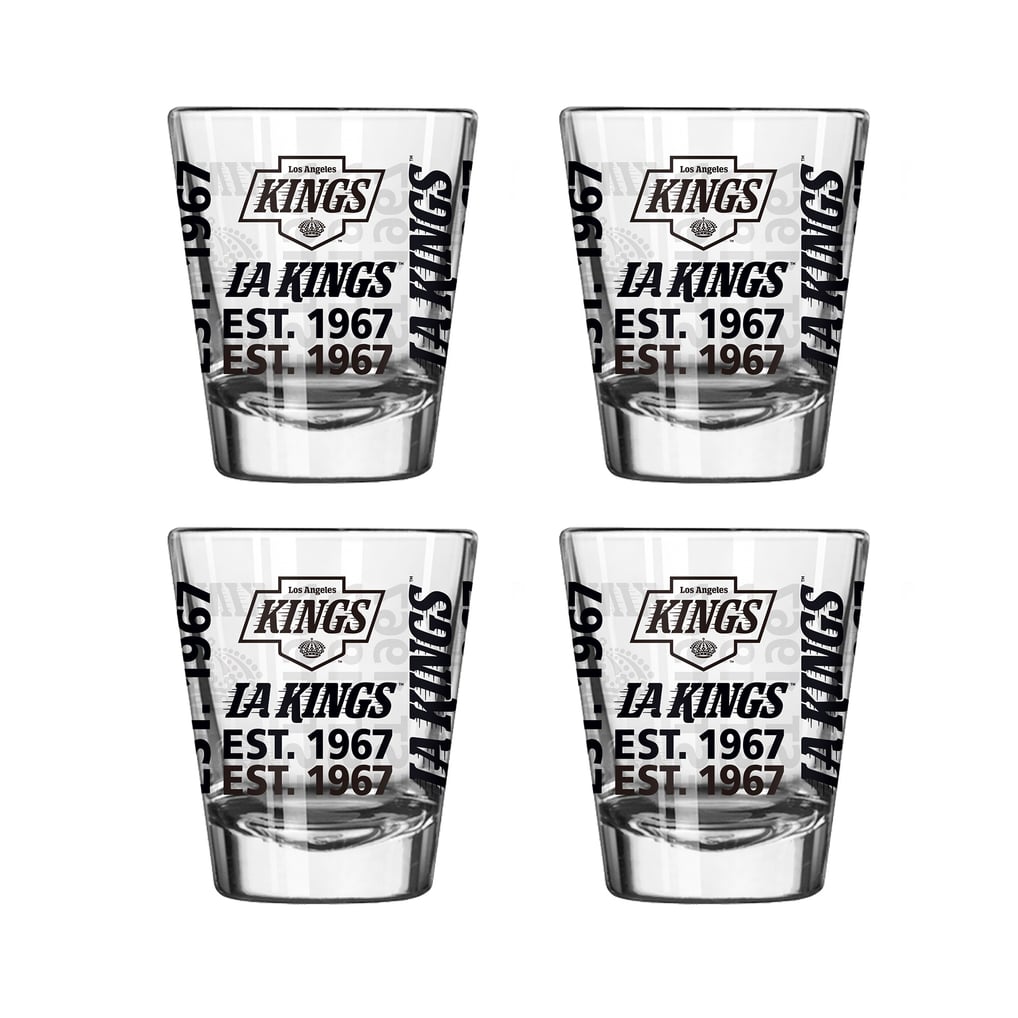 Los Angeles Kings Logo Brands 4-Pack 2oz. Shot Glass Set