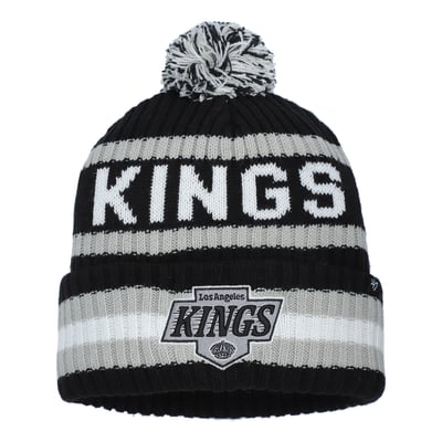  Los Angeles Kings '47 Bering Cuffed Knit Hat with Pom - Black