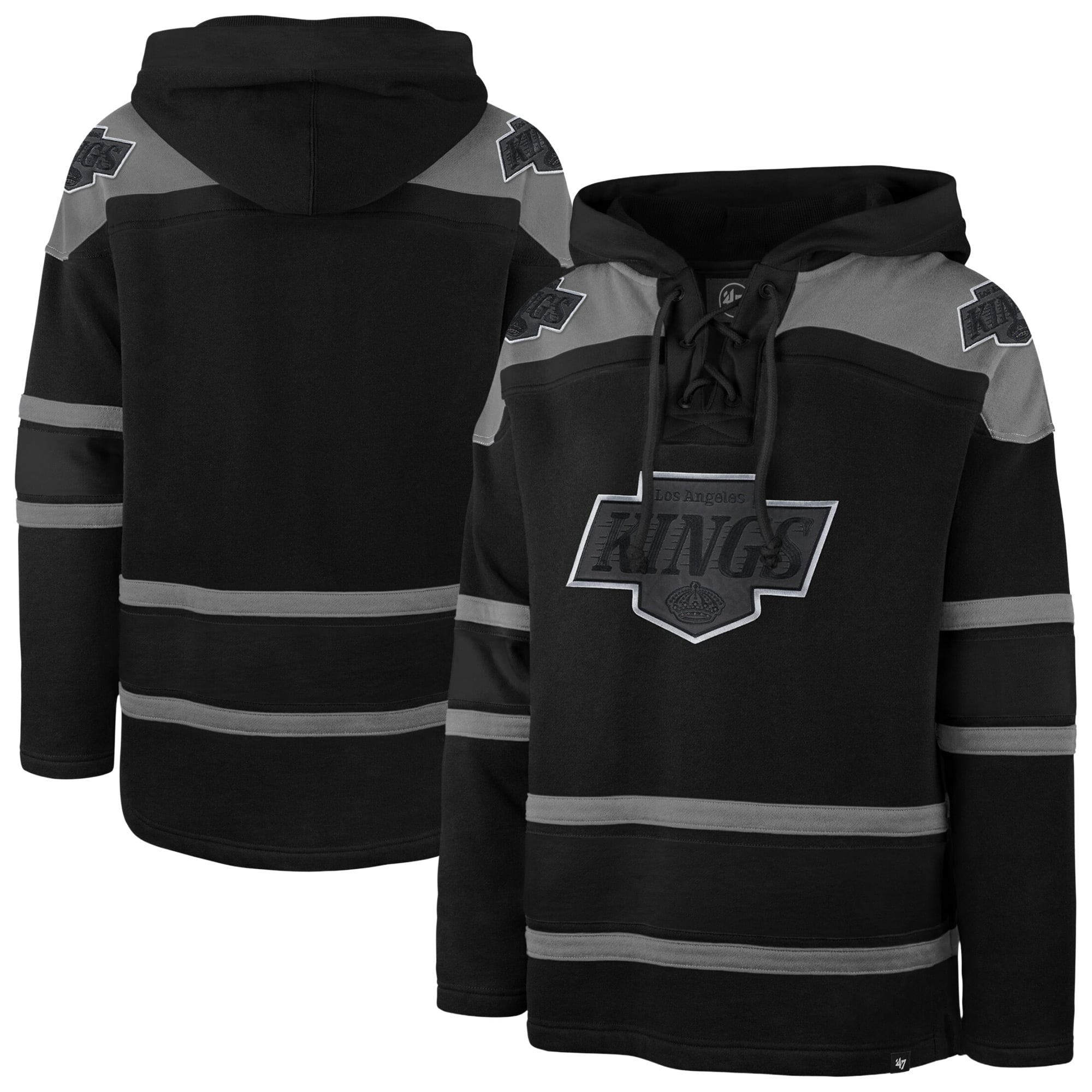 Sweat à capuche Lacer noir '47 Los Angeles Kings pour homme