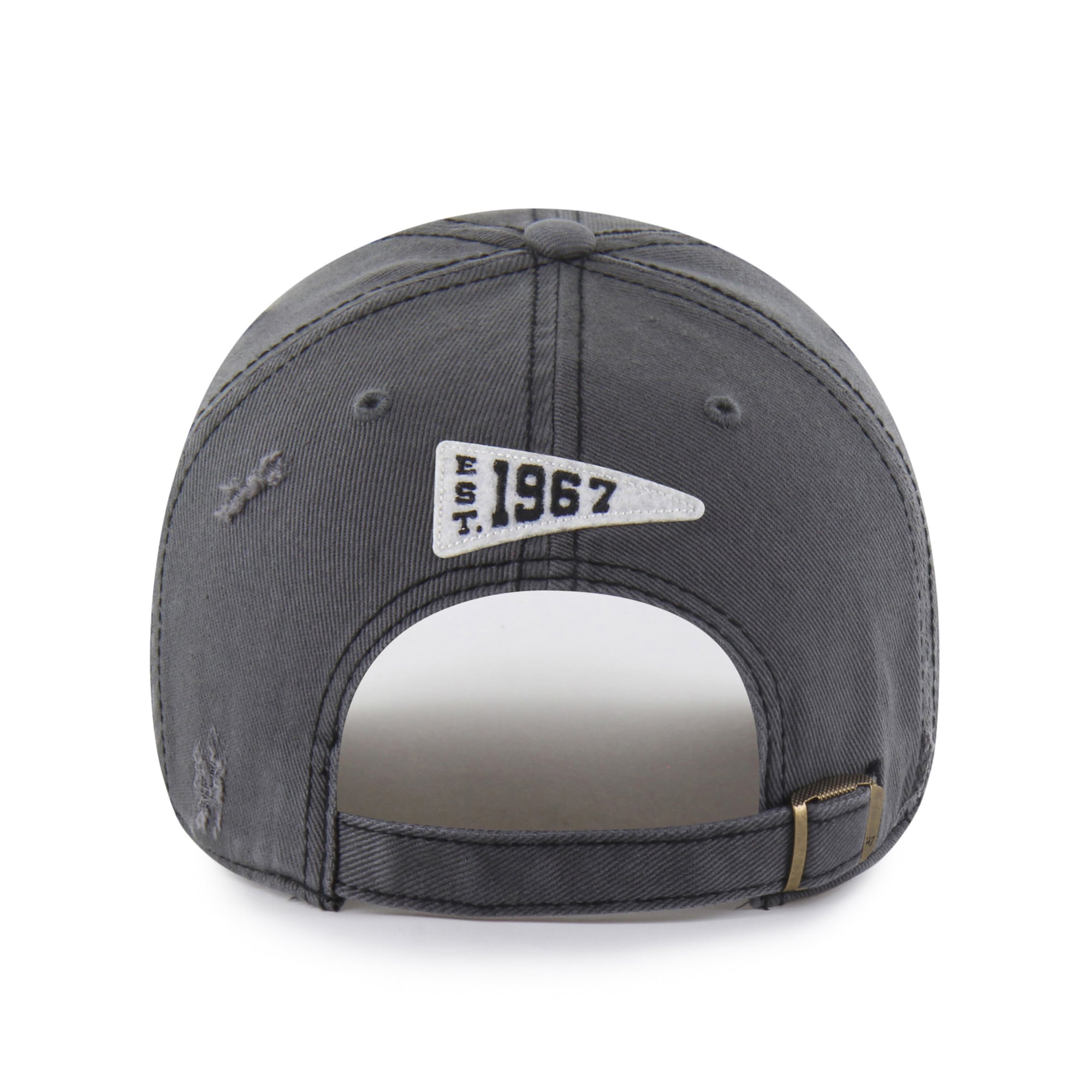 Men's '47 Black Los Angeles Kings Seymoore Distressed Applique Clean Up Adjustable Hat