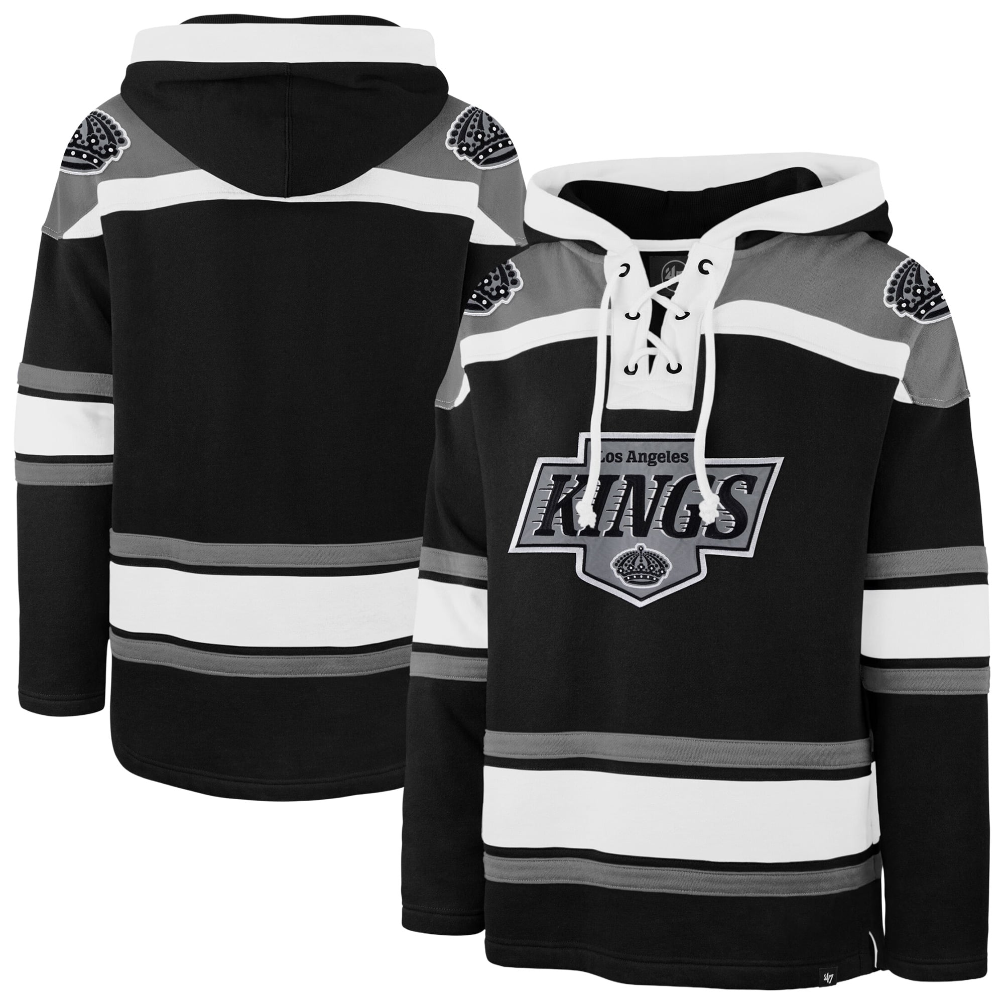 Sweat à capuche Superior Lacer noir '47 pour homme des Kings de Los Angeles