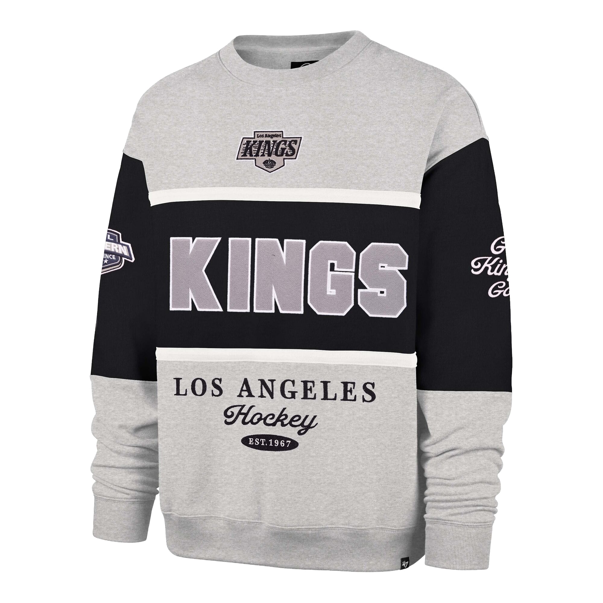 Sweat-shirt à col rond gris Los Angeles Kings automne '47 pour homme