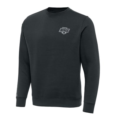 Los Angeles Kings Antigua Victory Crewneck Pullover Sweatshirt - Charcoal