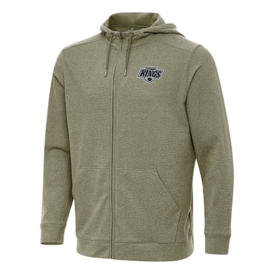 Los Angeles Kings Antigua Effortless Full-Zip Hoodie Jacket - Olive