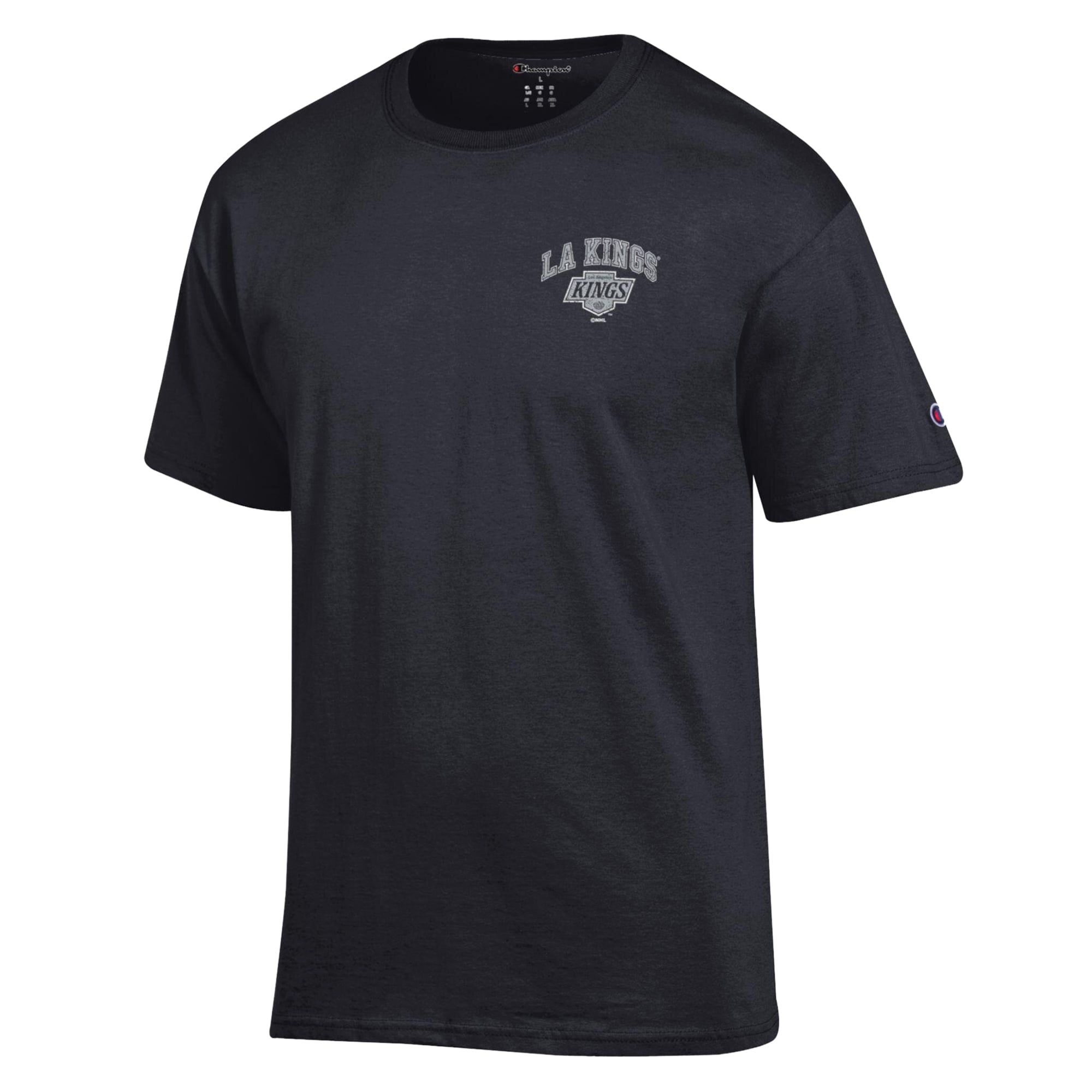 Men's Champion Black Los Angeles Kings Stick With It Jersey T-Shirt