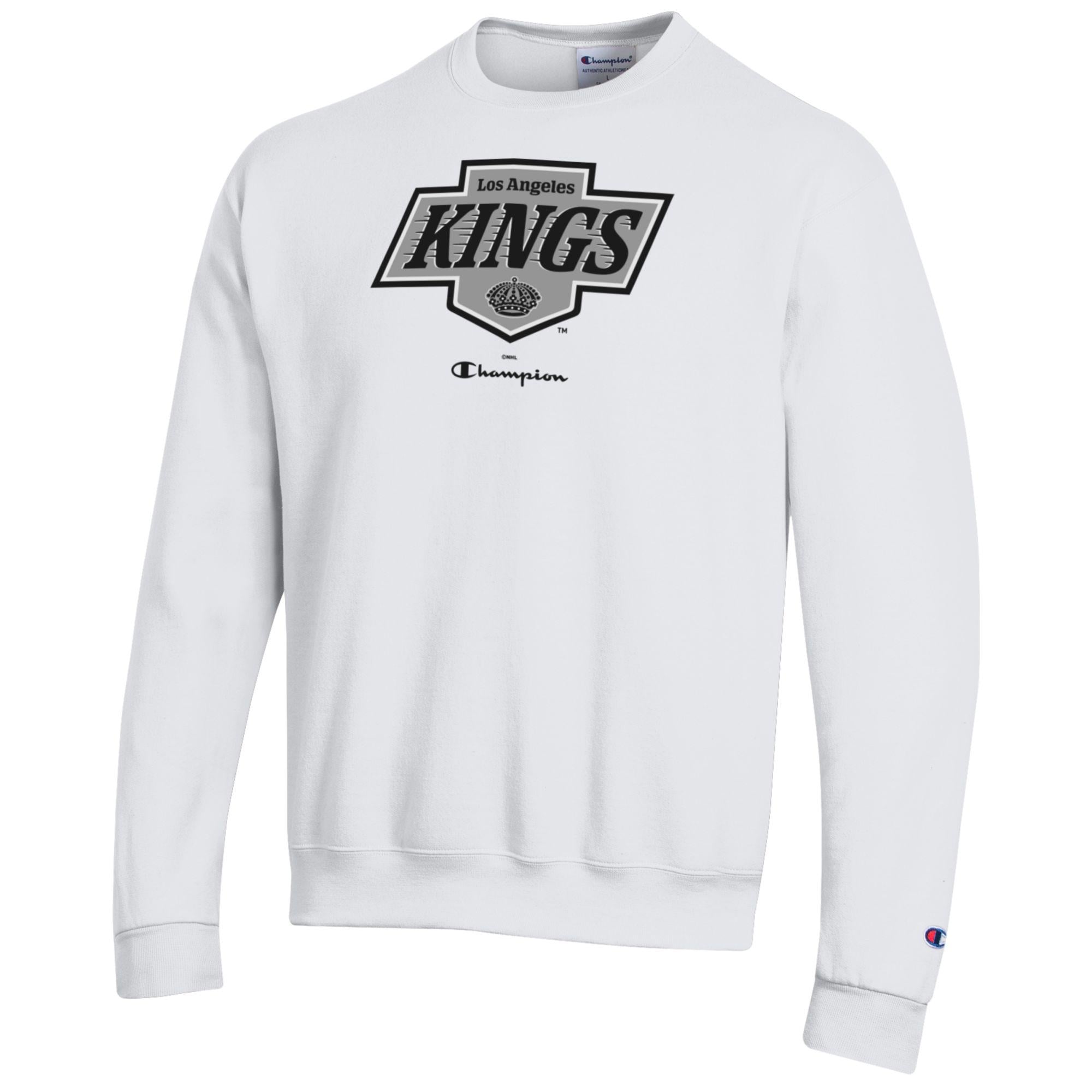 Sweat-shirt à col rond Champion blanc Los Angeles Kings Eco Powerblend pour homme