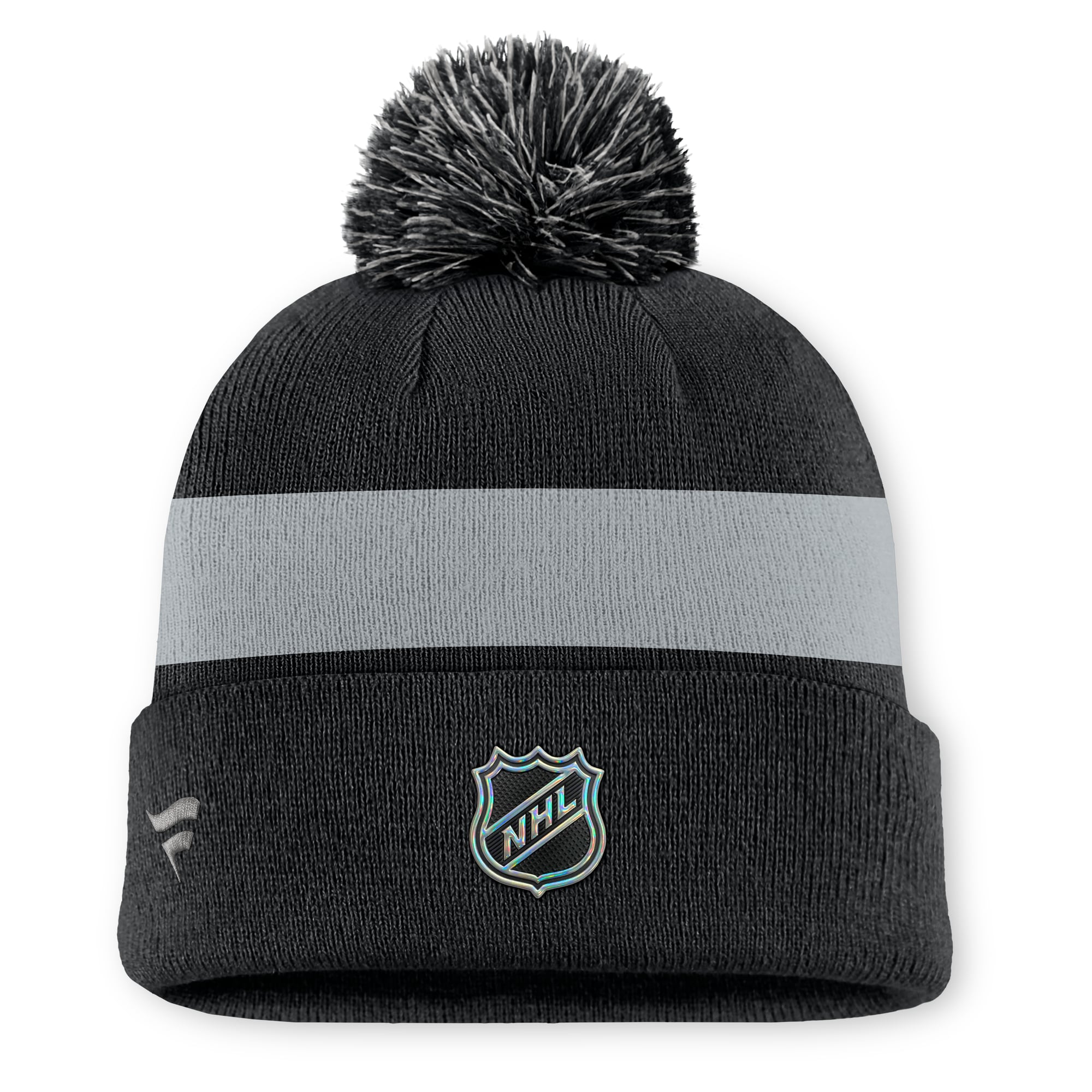 Men's Fanatics Black Los Angeles Kings Authentic Pro Alt Jersey Cuffed Knit Hat with Pom