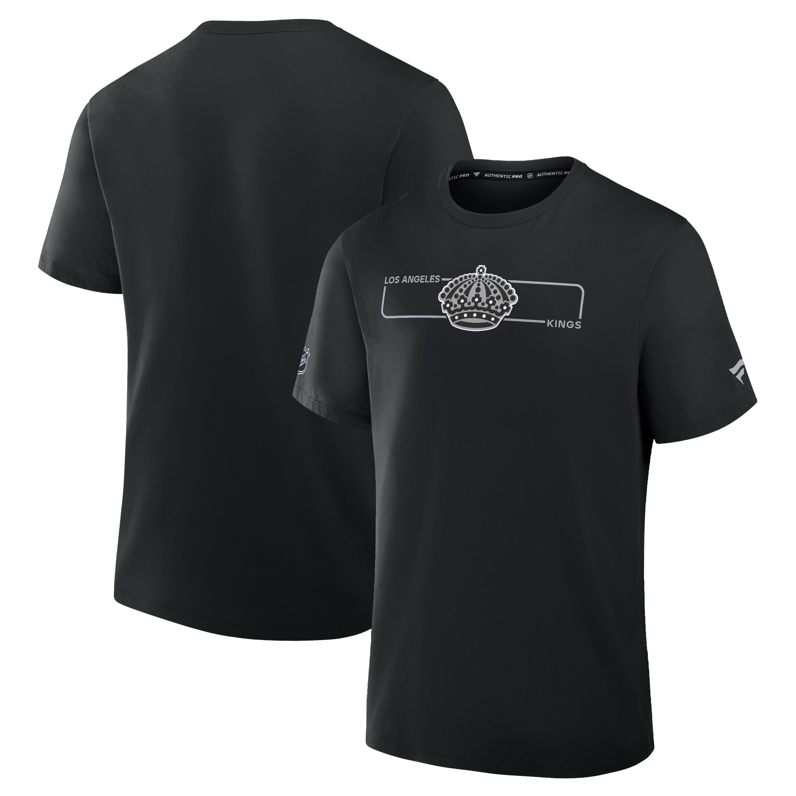Men's Fanatics Black Los Angeles Kings Authentic Pro Primary Logo T-Shirt