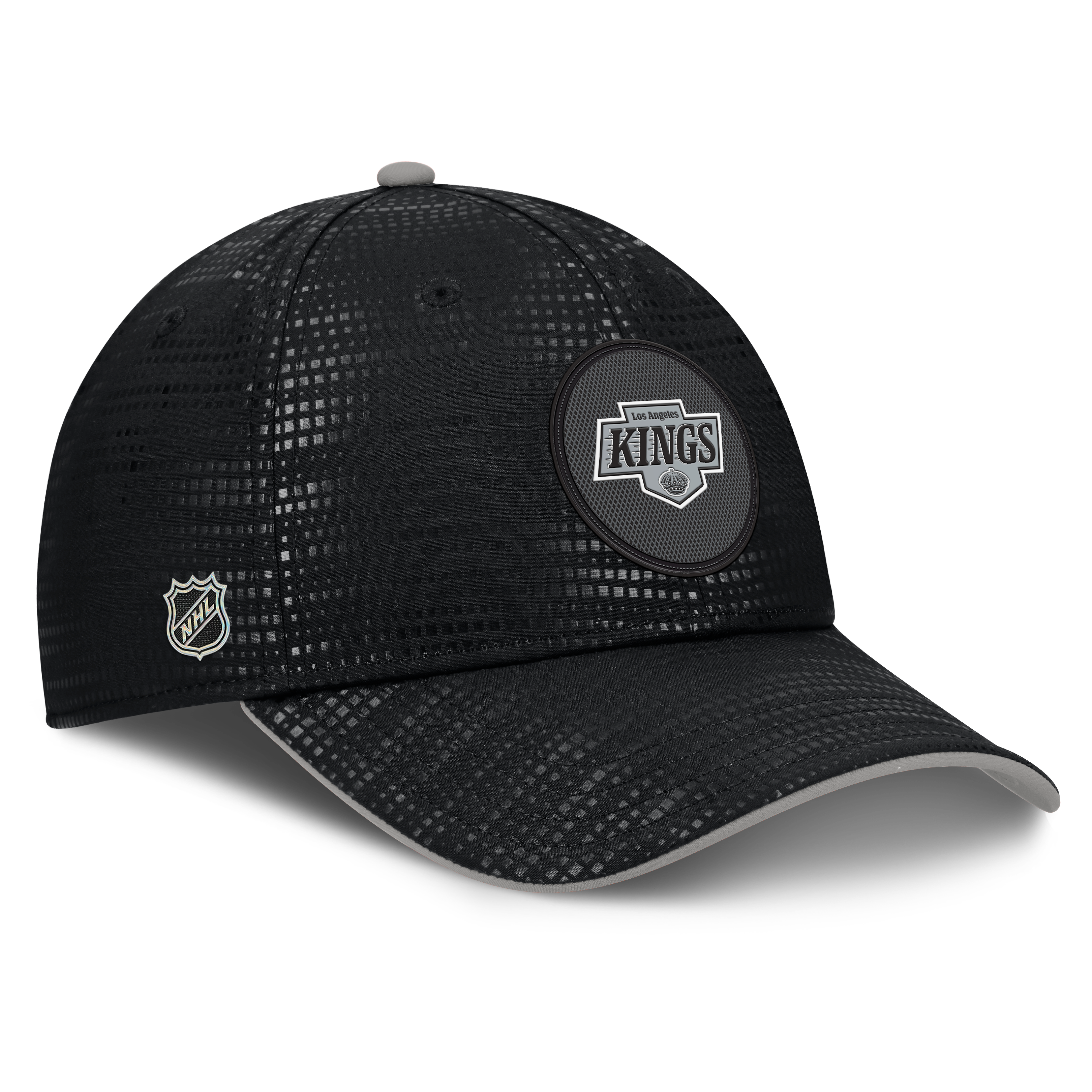Men's Fanatics Black Los Angeles Kings Authentic Pro Rink Debossed Stretch Fit Hat