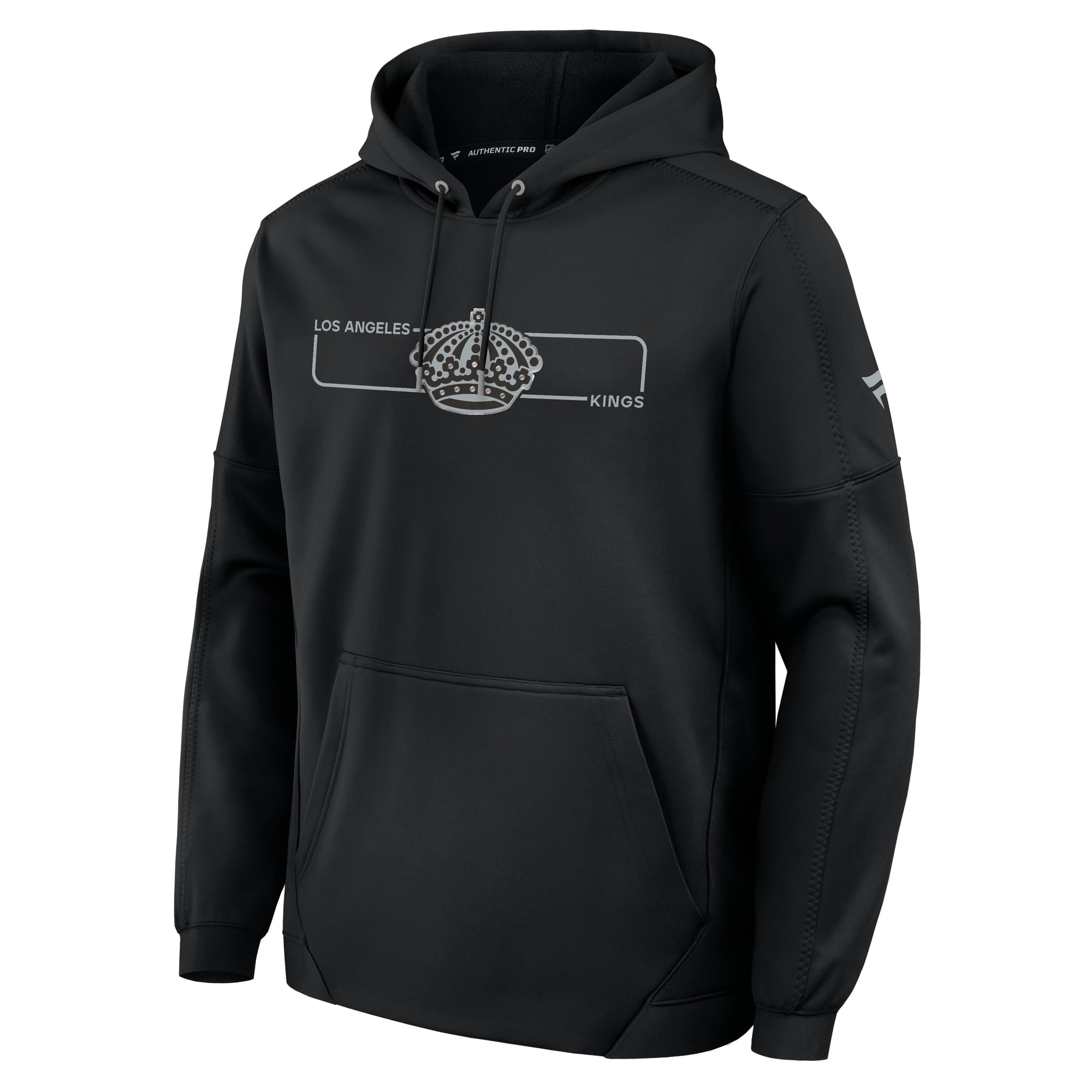 Men's Fanatics Black Los Angeles Kings Authentic Pro Rink Fleece Pullover Hoodie