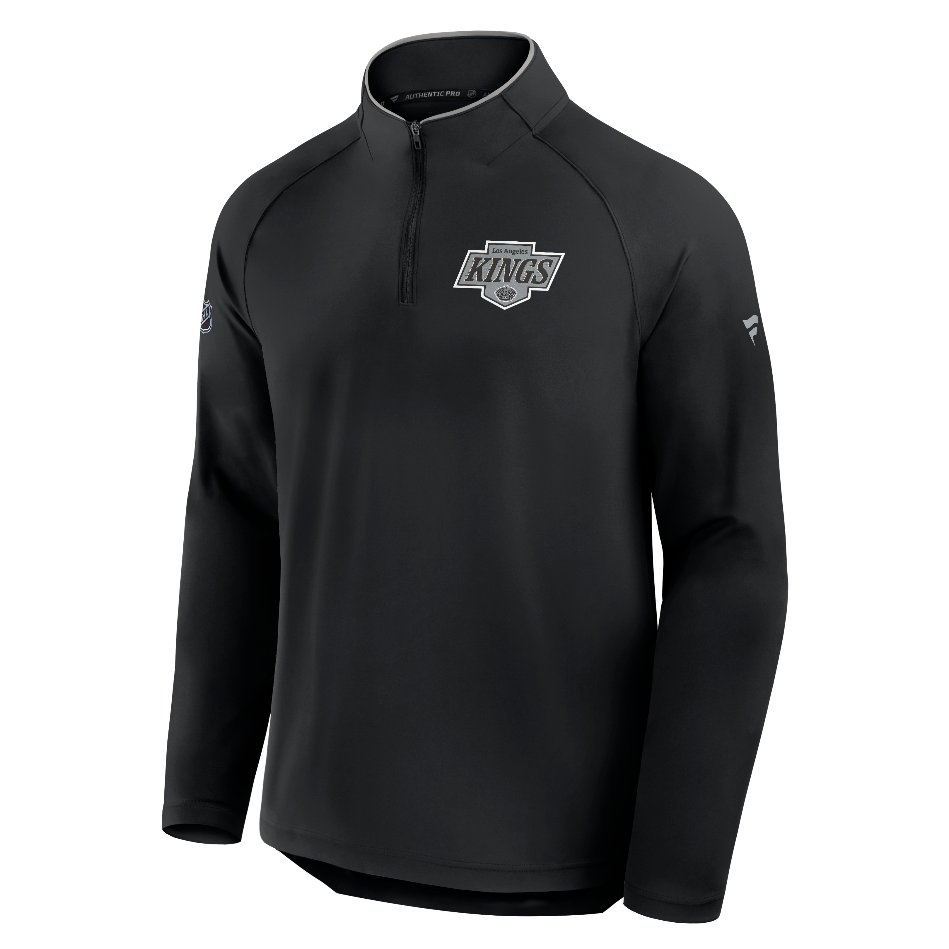 Men's Fanatics Black Los Angeles Kings Authentic Pro Rink Lightweight Quarter-Zip Pullover