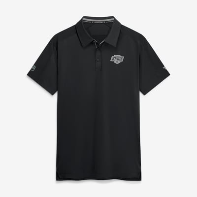 Men's Los Angeles Kings Fanatics Black Authentic Pro Rink Polo