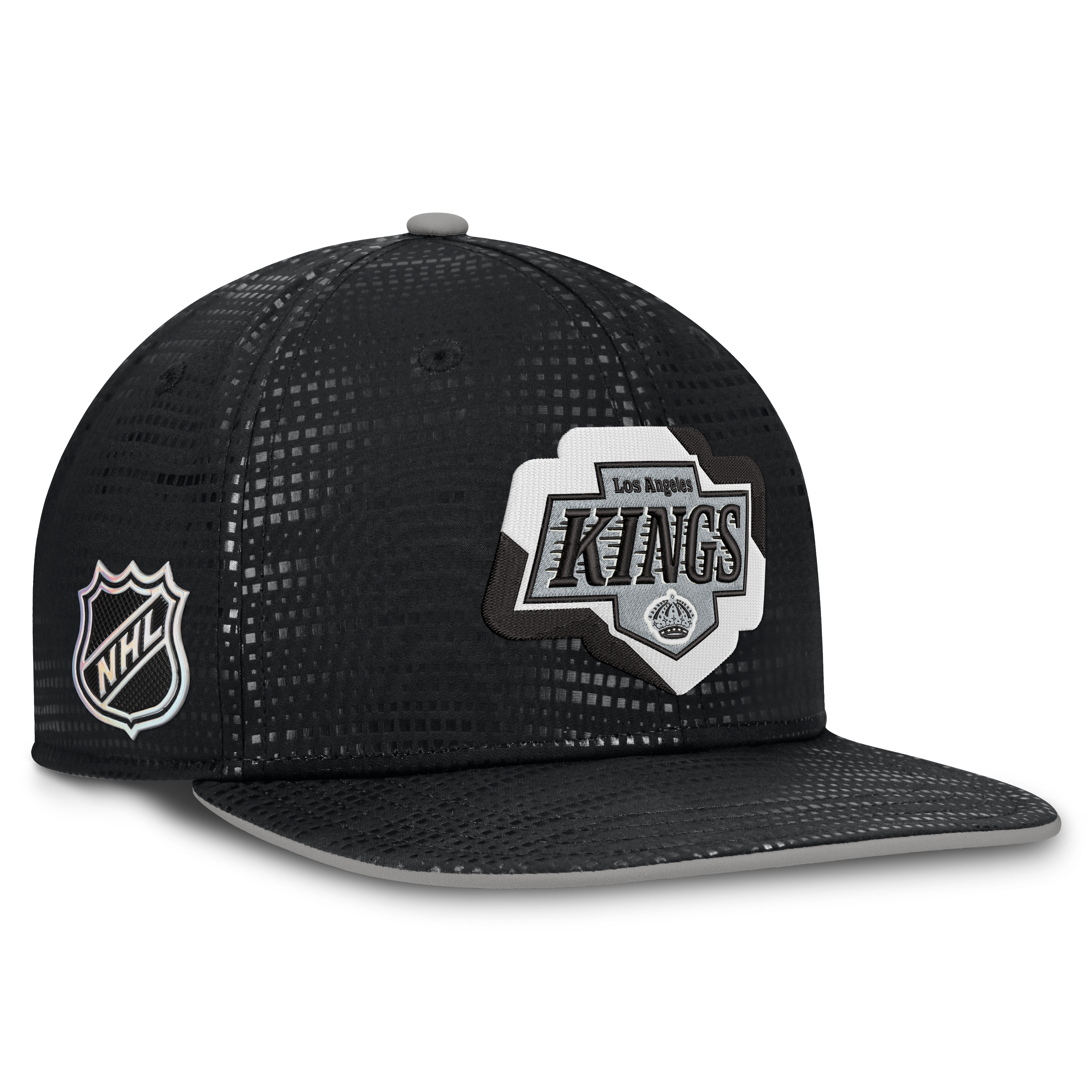 Men's Fanatics Black Los Angeles Kings Authentic Pro Rink Square Visor Snapback Hat