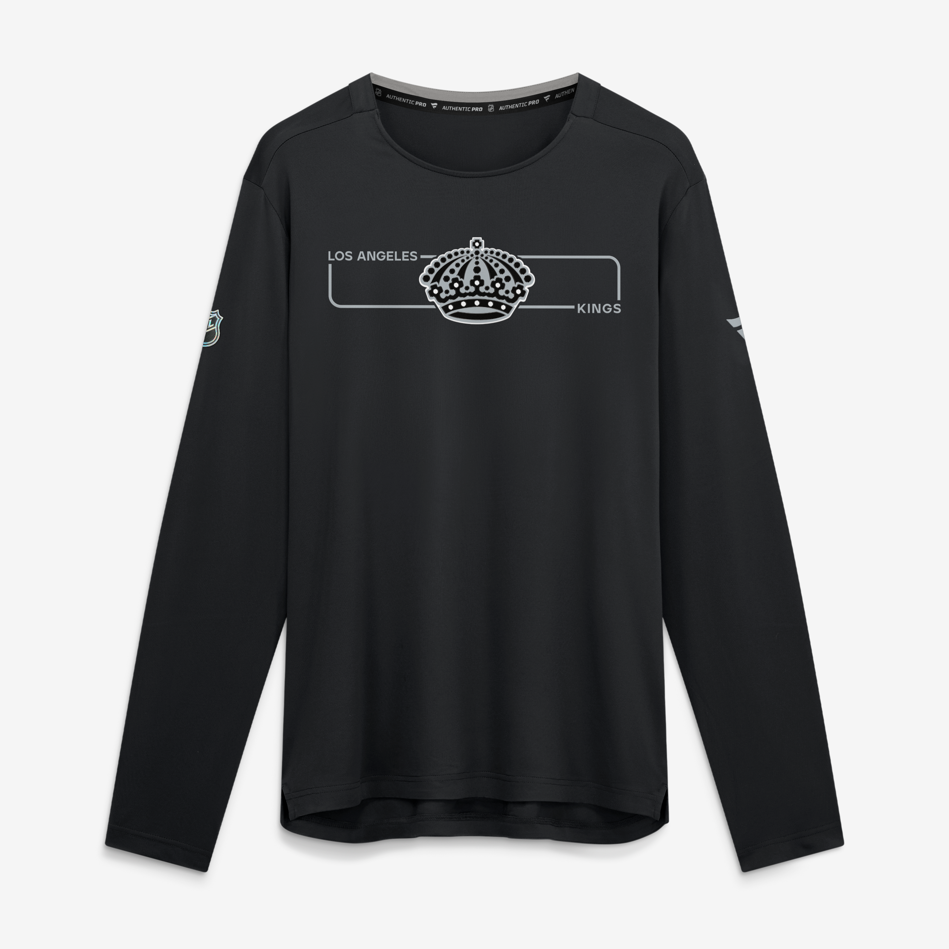 T-shirt à manches longues authentique Pro Rink Tech Los Angeles Kings noir de Fanatics pour homme