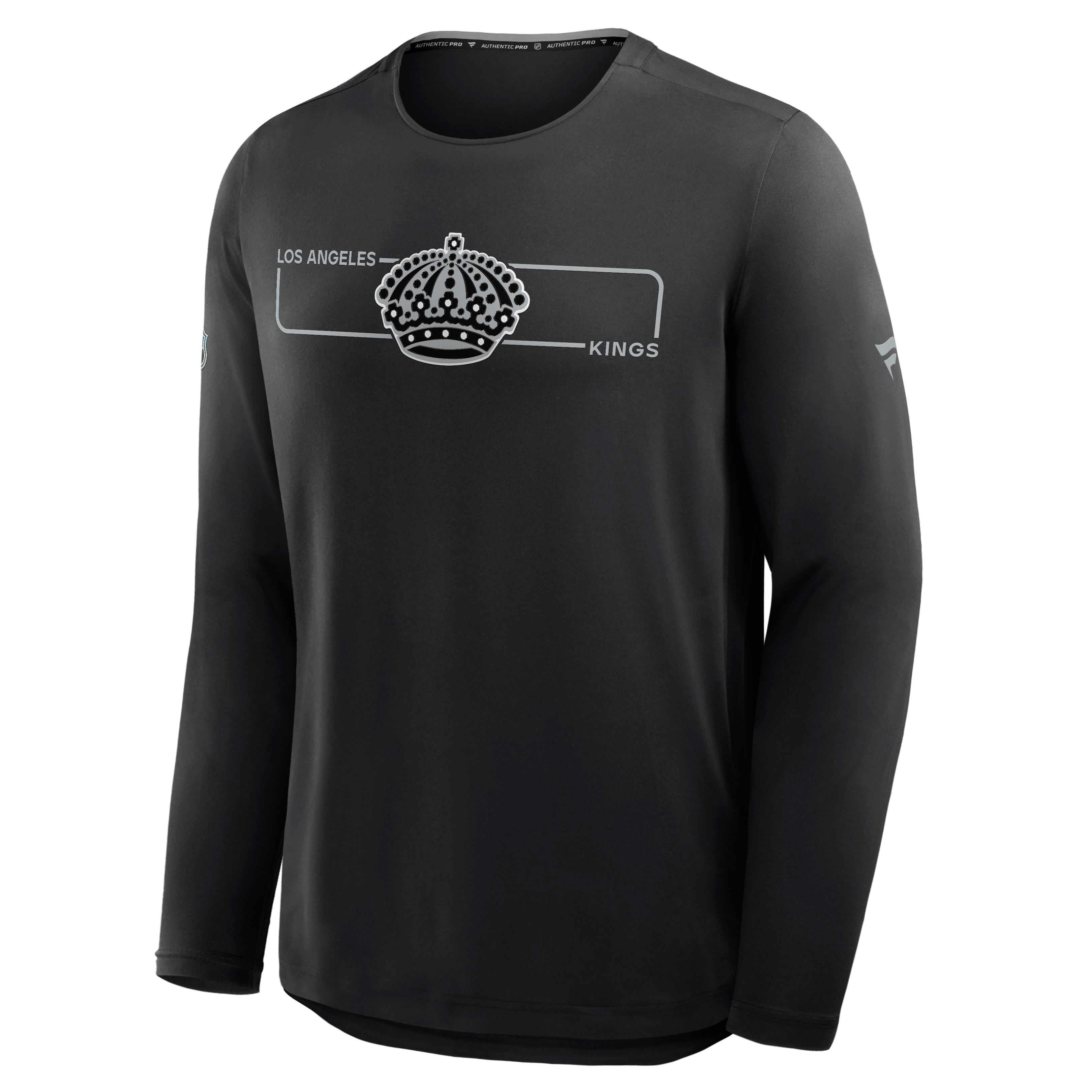 T-shirt à manches longues authentique Pro Rink Tech Los Angeles Kings noir de Fanatics pour homme