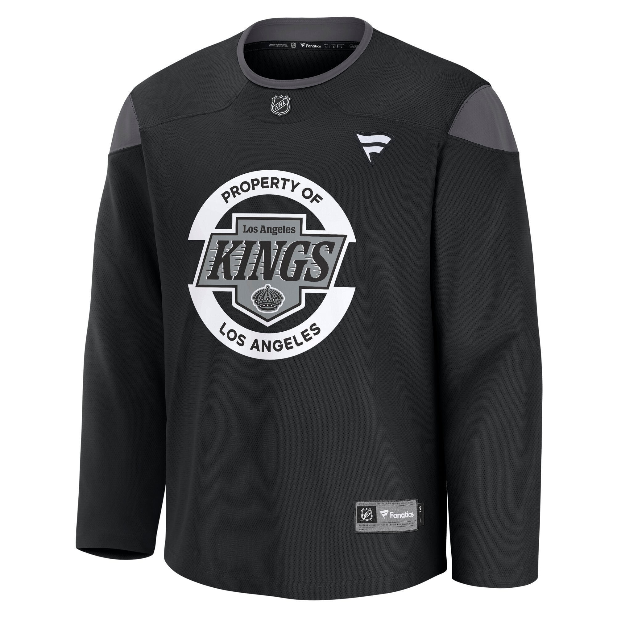 Maillot d'entraînement noir des Kings de Los Angeles pour hommes (Fanatics)
