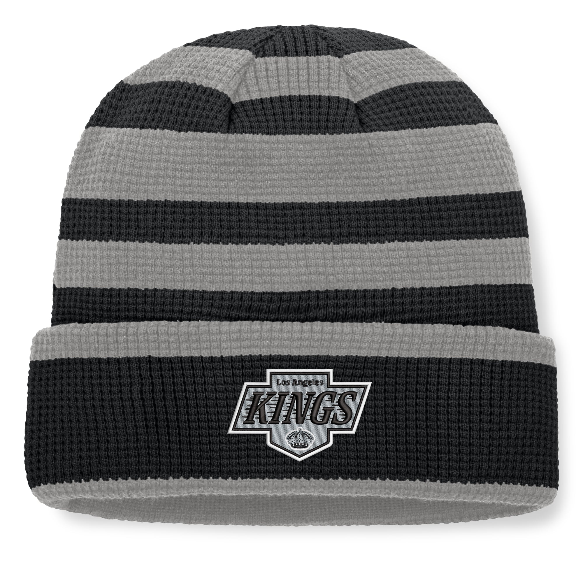 Bonnet à revers Fanatics noir/argent Los Angeles Kings Fundamental Steady pour homme