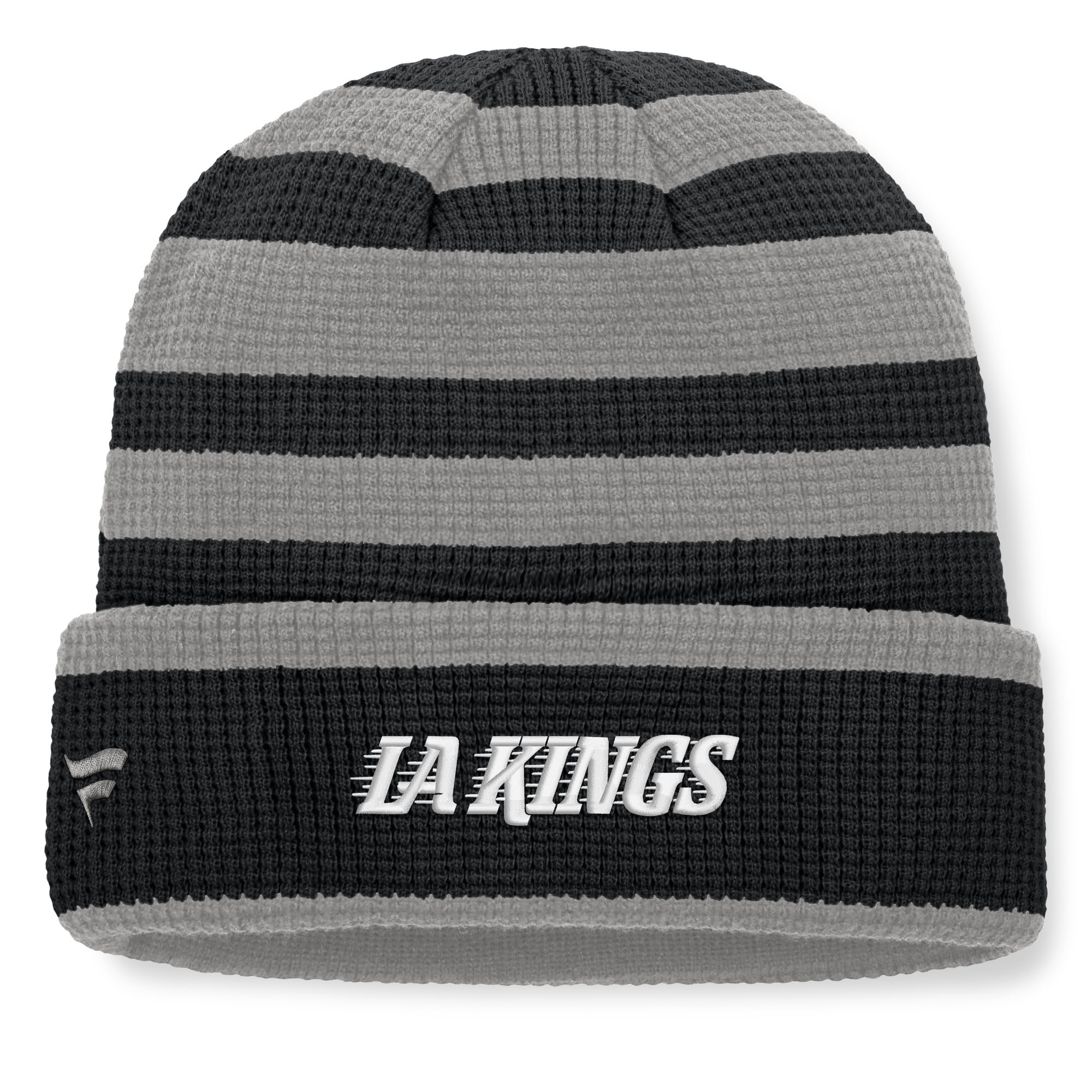 Bonnet à revers Fanatics noir/argent Los Angeles Kings Fundamental Steady pour homme