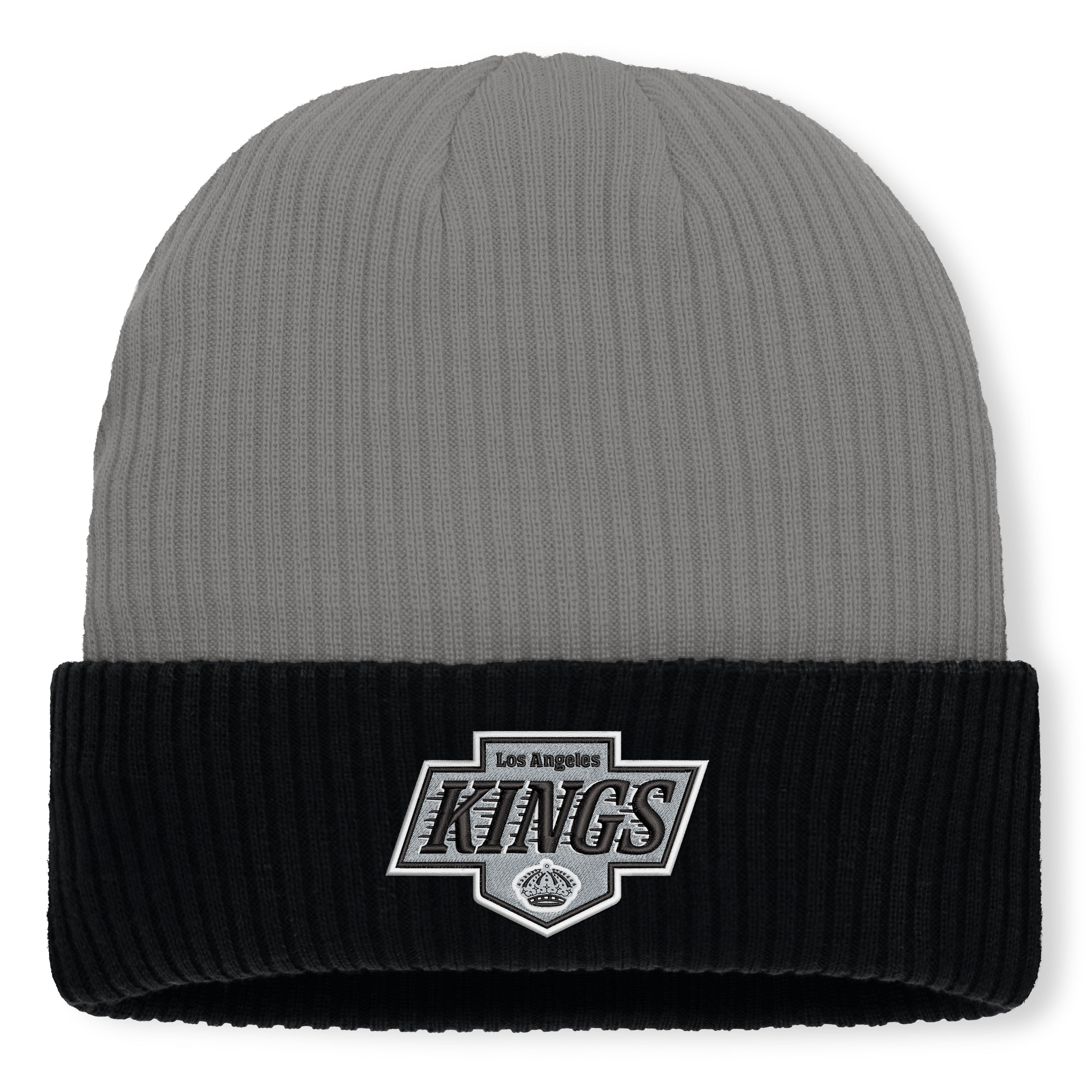 Bonnet à revers Fanatics gris pour homme, Los Angeles Kings Authentic Pro Rink