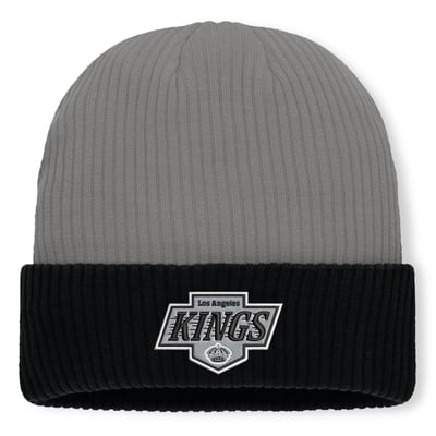 Men's Los Angeles Kings Fanatics Gray Authentic Pro Rink Cuffed Knit Hat