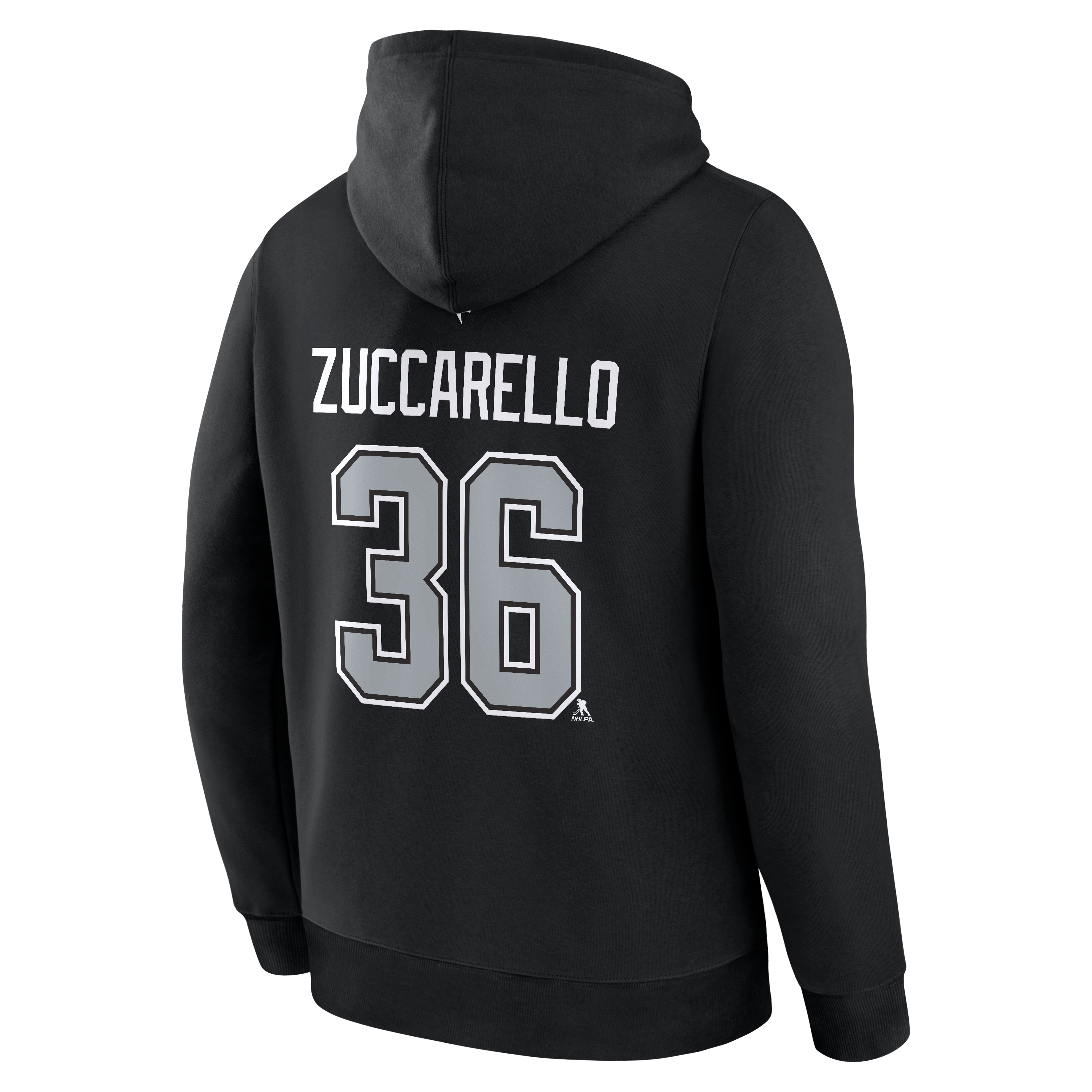 Men's Fanatics Mats Zuccarello Black Los Angeles Kings Authentic Stack Name & Number Hoodie