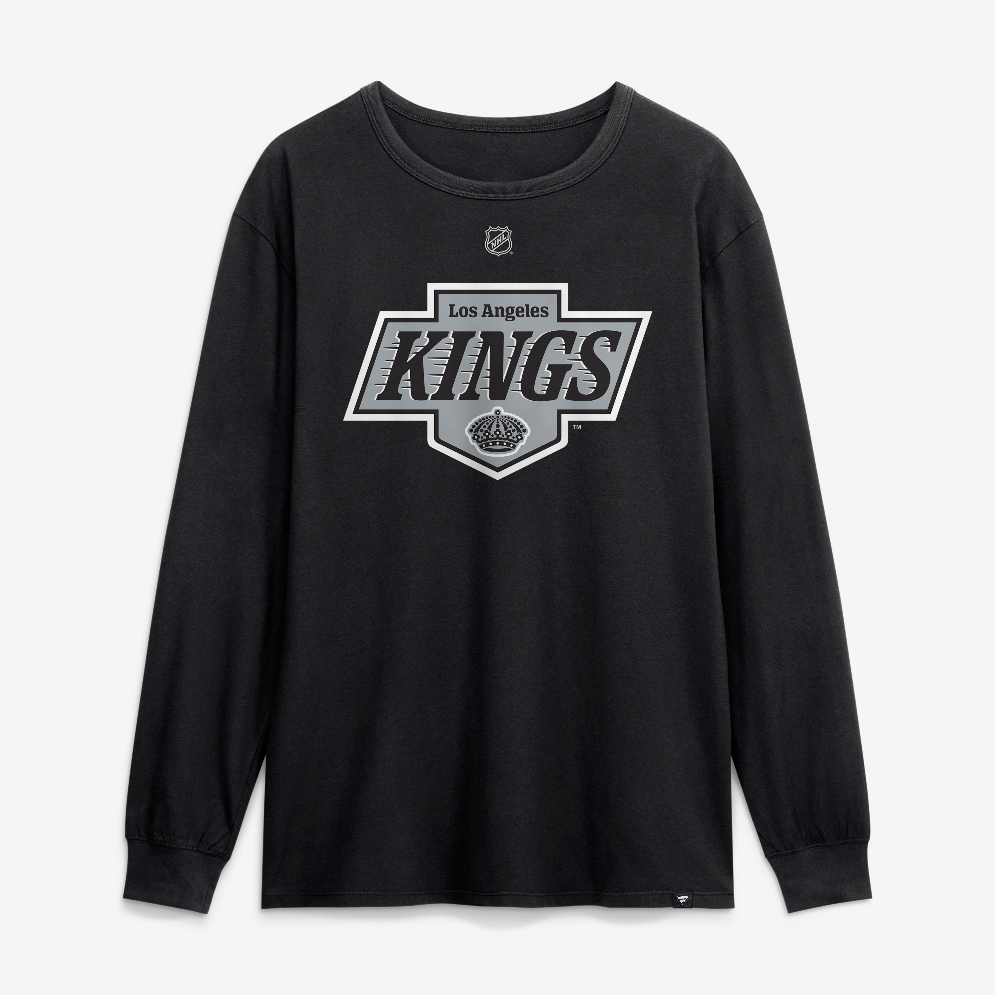 Men's Fanatics Mats Zuccarello Black Los Angeles Kings Authentic Stack Name & Number Long Sleeve T-Shirt