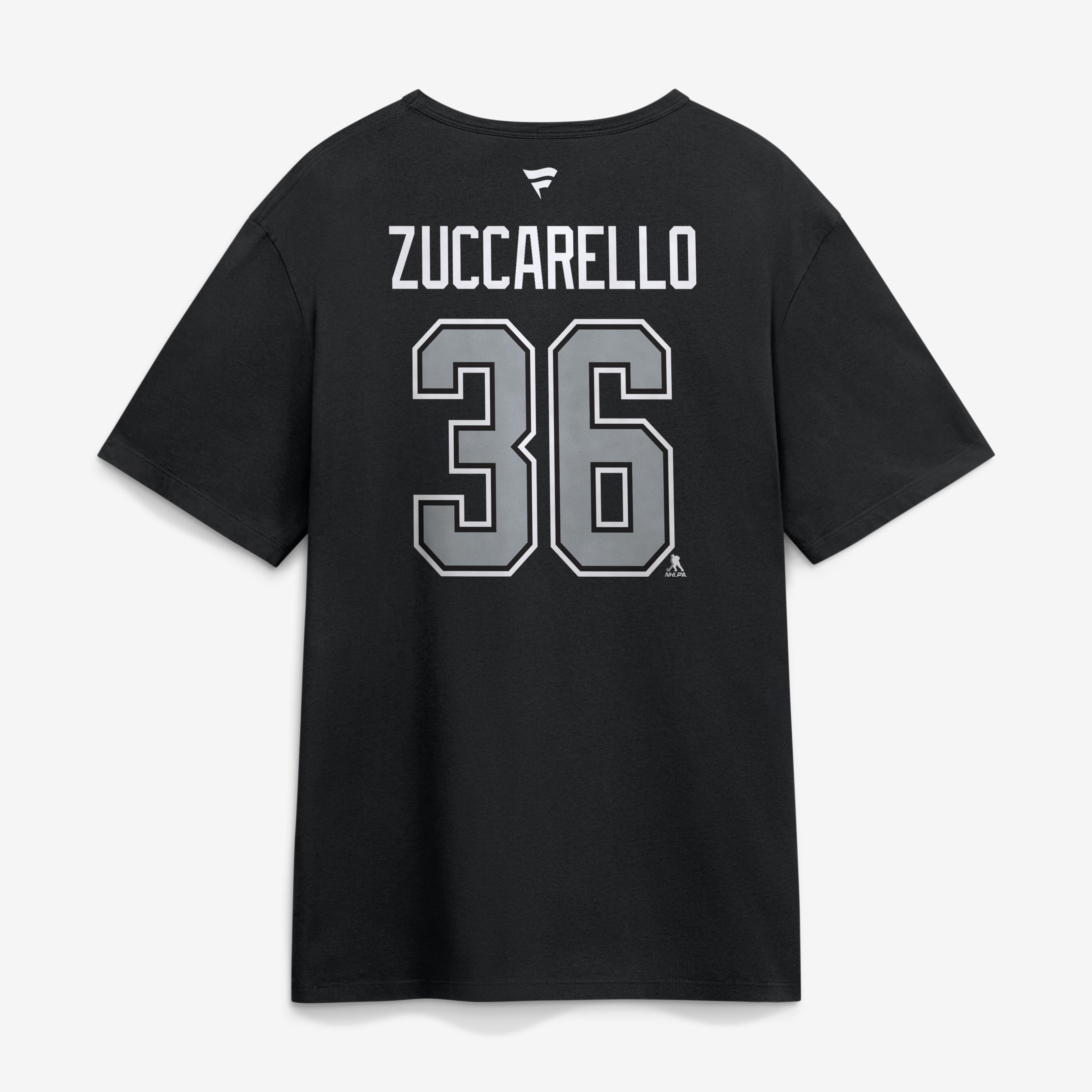 T-shirt authentique Fanatics Mats Zuccarello noir Los Angeles Kings avec nom et numéro.