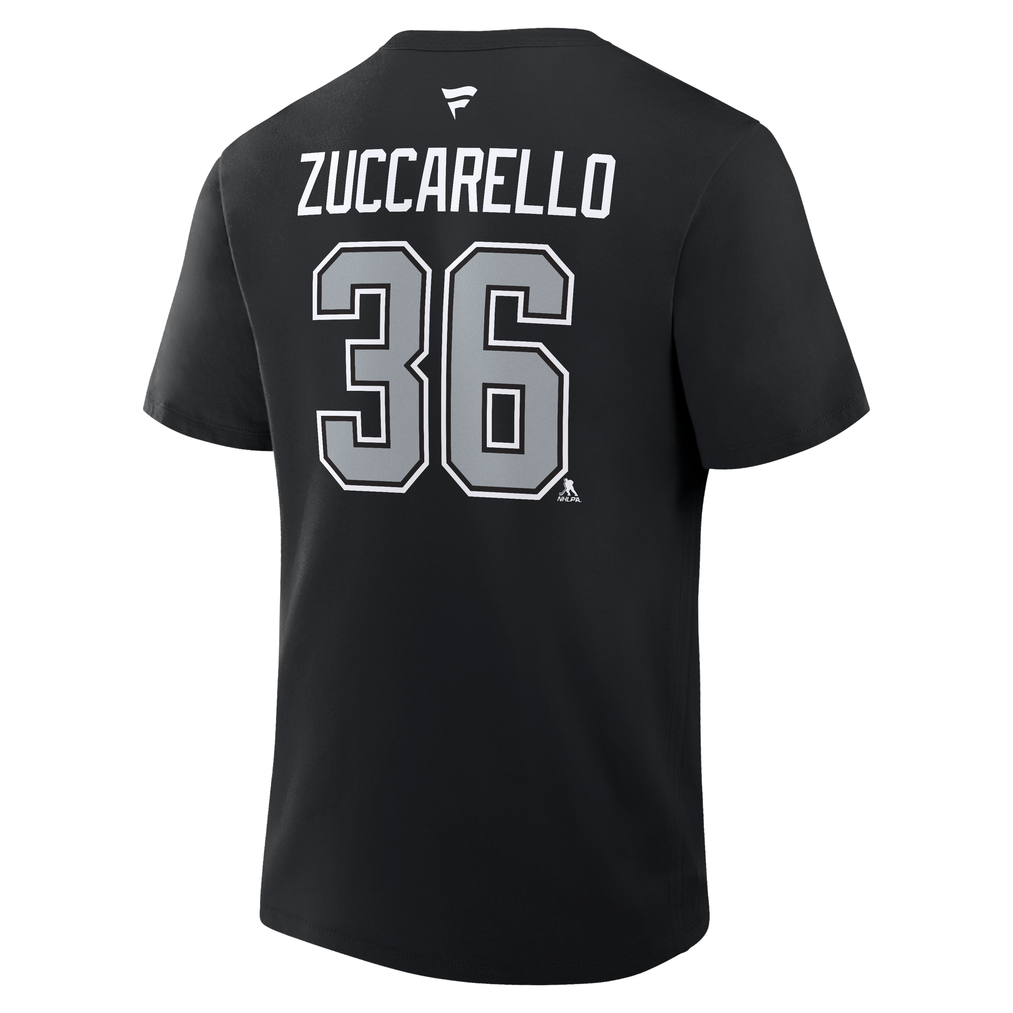 T-shirt authentique Fanatics Mats Zuccarello noir Los Angeles Kings avec nom et numéro.