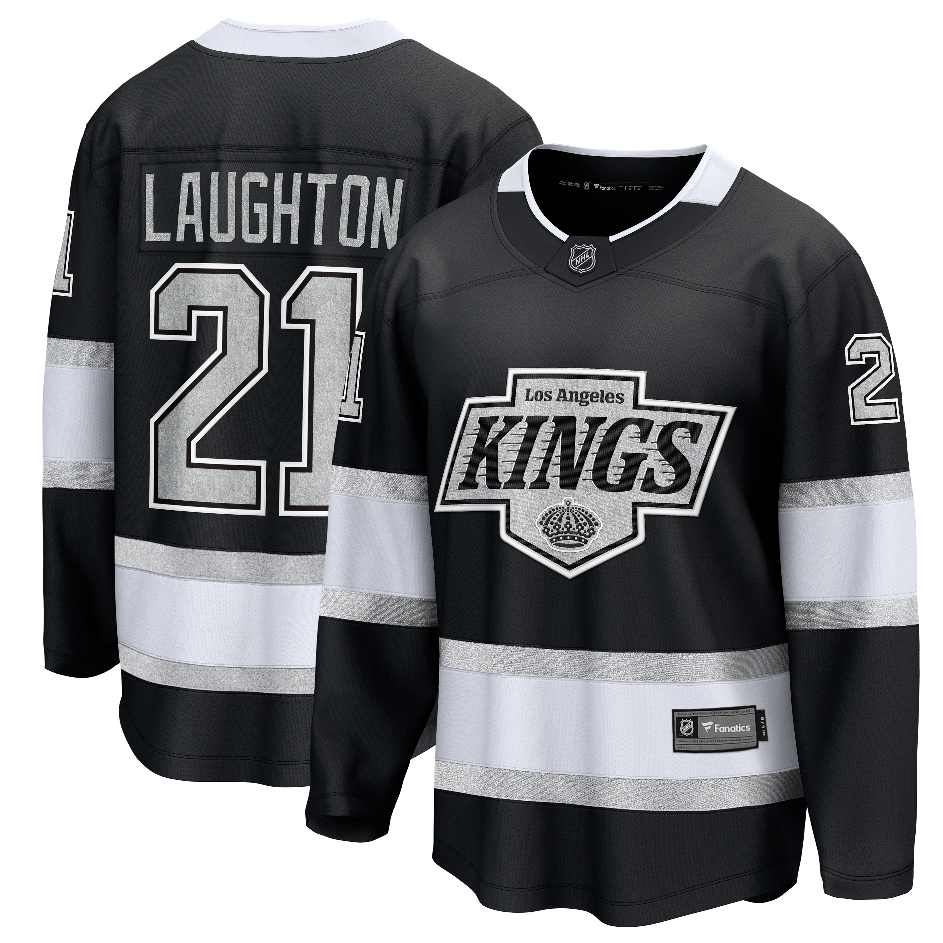 Men's Fanatics Scott Laughton Black Los Angeles Kings Home Breakaway Jersey