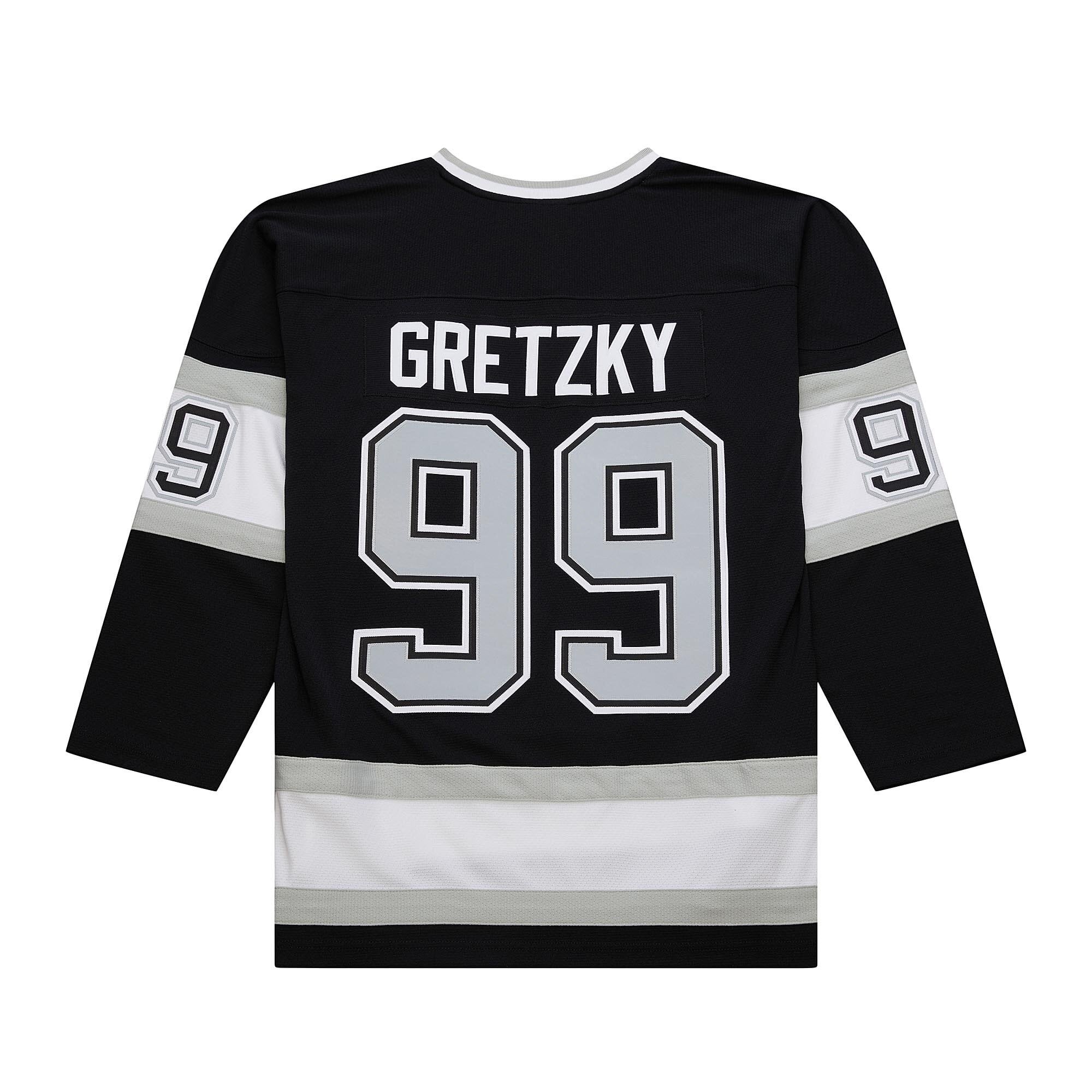 Men's Mitchell & Ness Wayne Gretzky Black Los Angeles Kings Big Tall 1992/93 Blue Line 2.0 Jersey