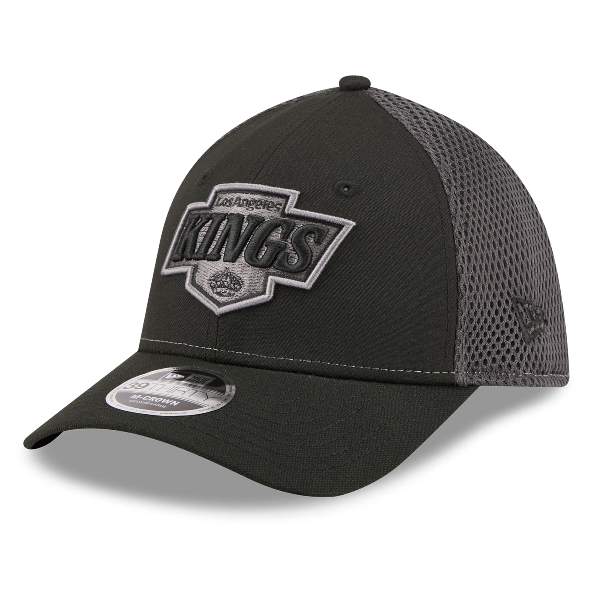 Casquette extensible New Era noire Los Angeles Kings Neo Mesh 39THIRTY M-Crown pour homme