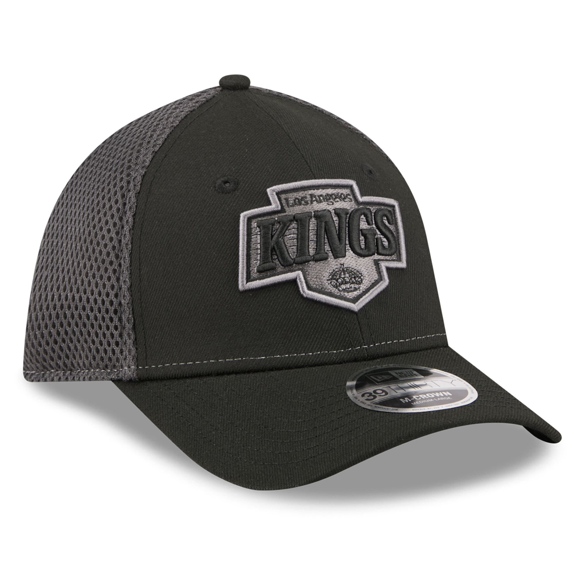 Casquette extensible New Era noire Los Angeles Kings Neo Mesh 39THIRTY M-Crown pour homme