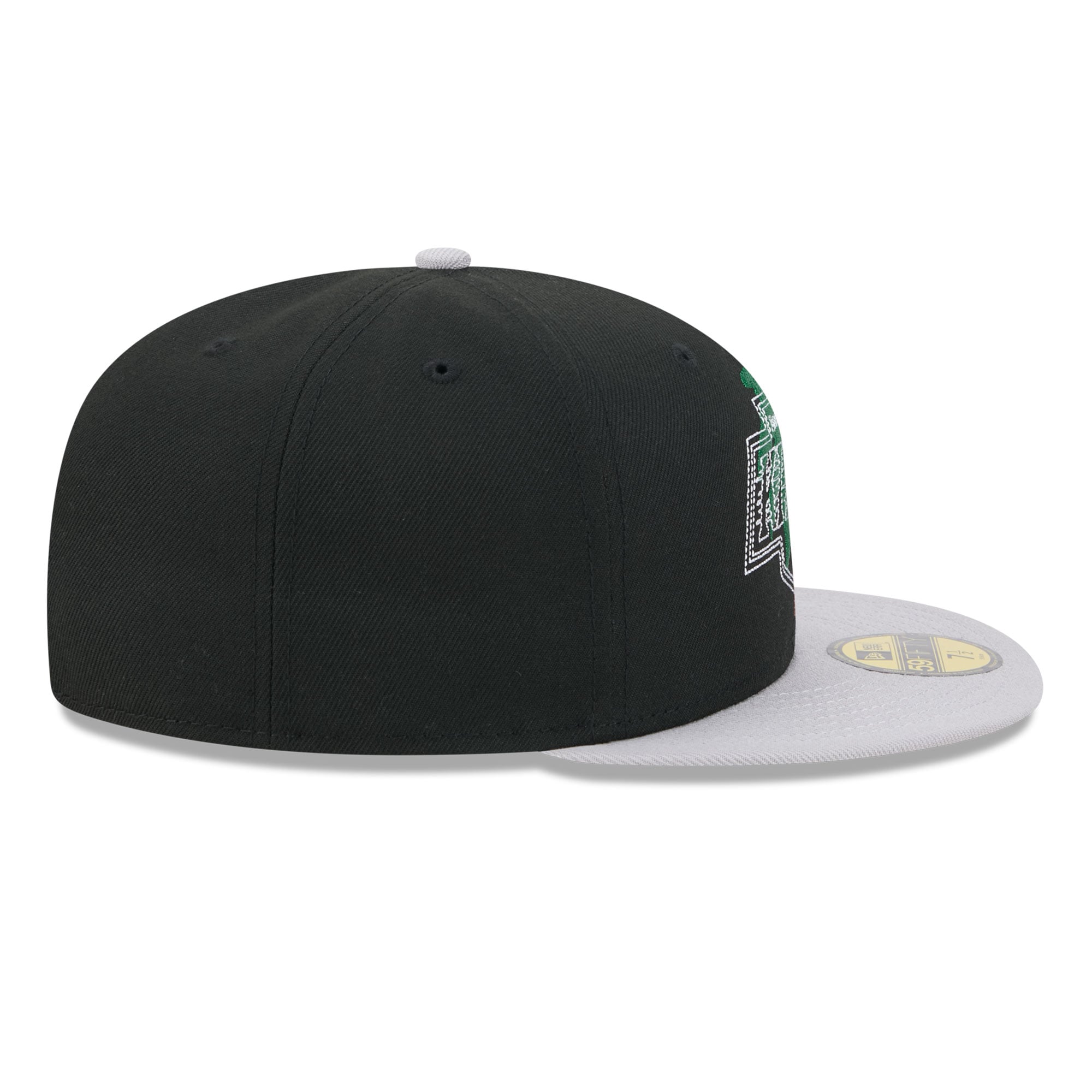 Casquette ajustée New Era 59FIFTY pour homme, noire et grise, logo Los Angeles Kings City, surpiqûres apparentes.