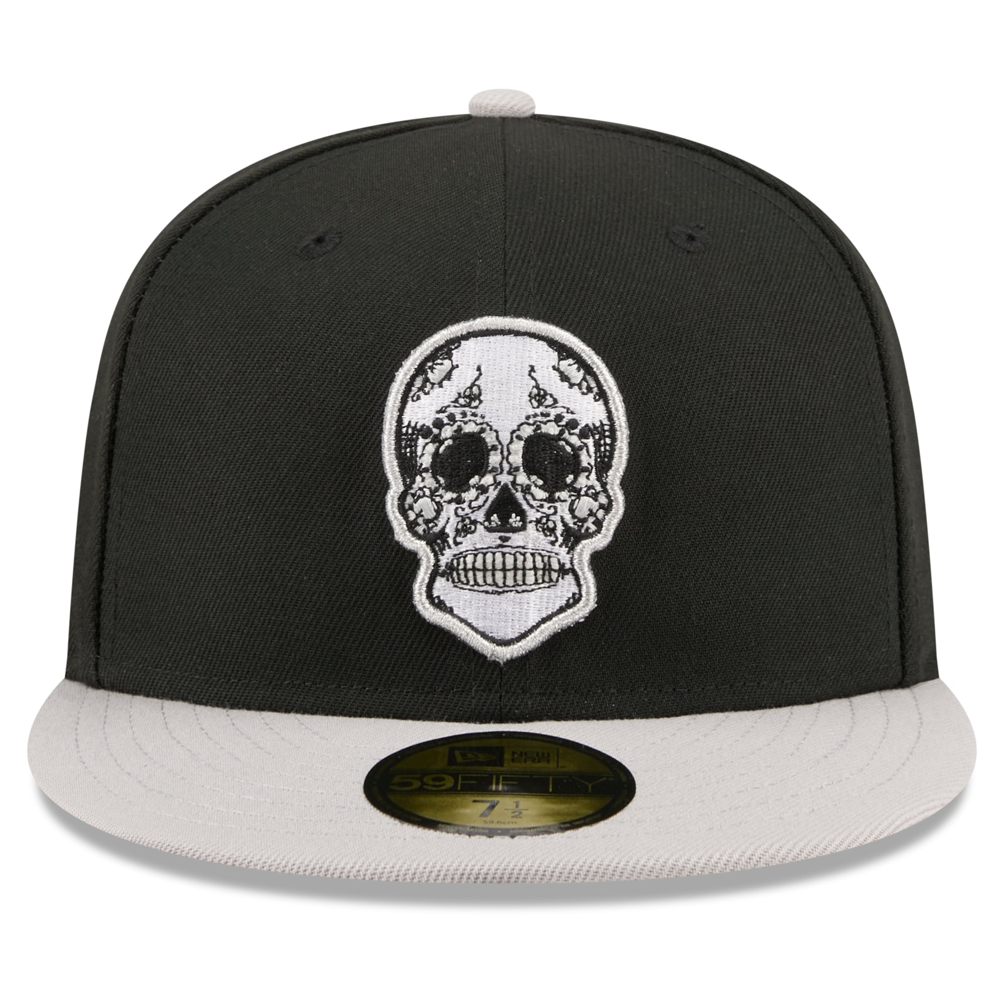 Casquette ajustée 59FIFTY Los Angeles Kings Dia De Muertos New Era pour hommes, noir/argent