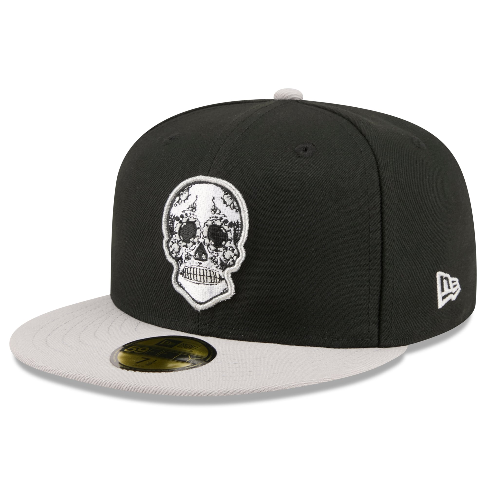 Casquette ajustée 59FIFTY Los Angeles Kings Dia De Muertos New Era pour hommes, noir/argent