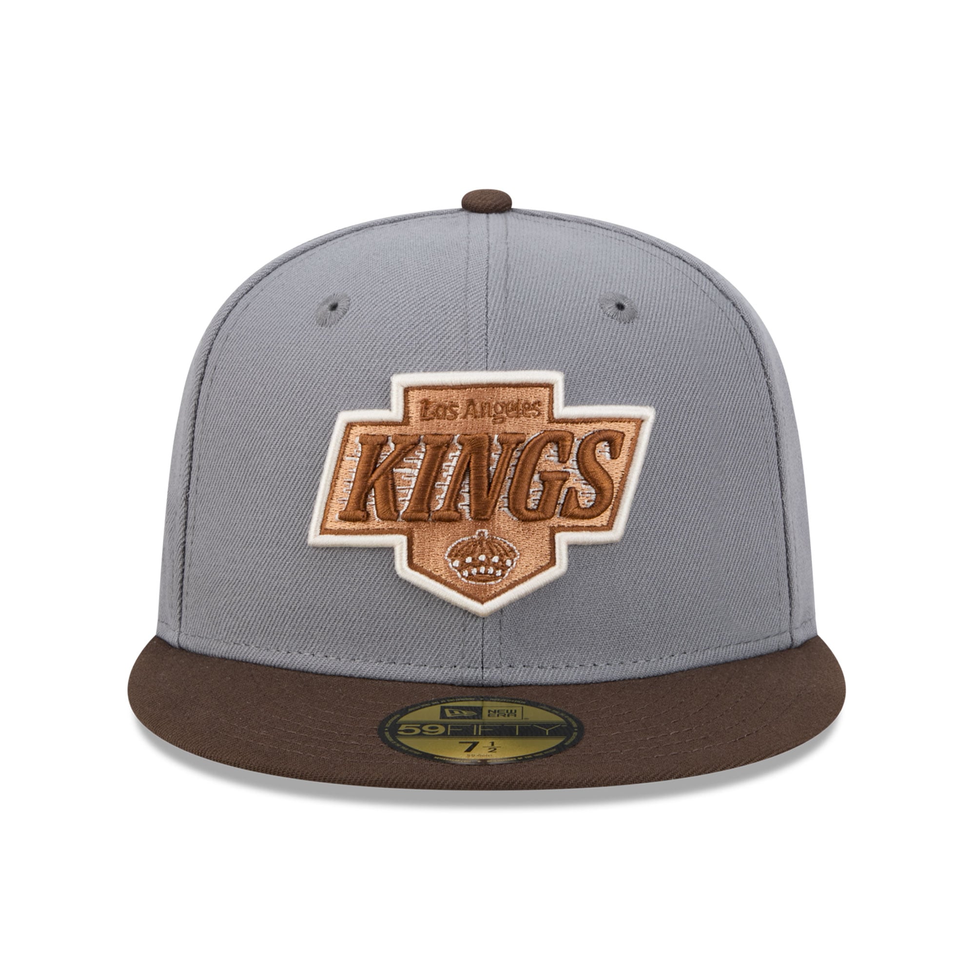 Men's New Era Charcoal/Brown Los Angeles Kings Wood Tones 59FIFTY Fitted Hat